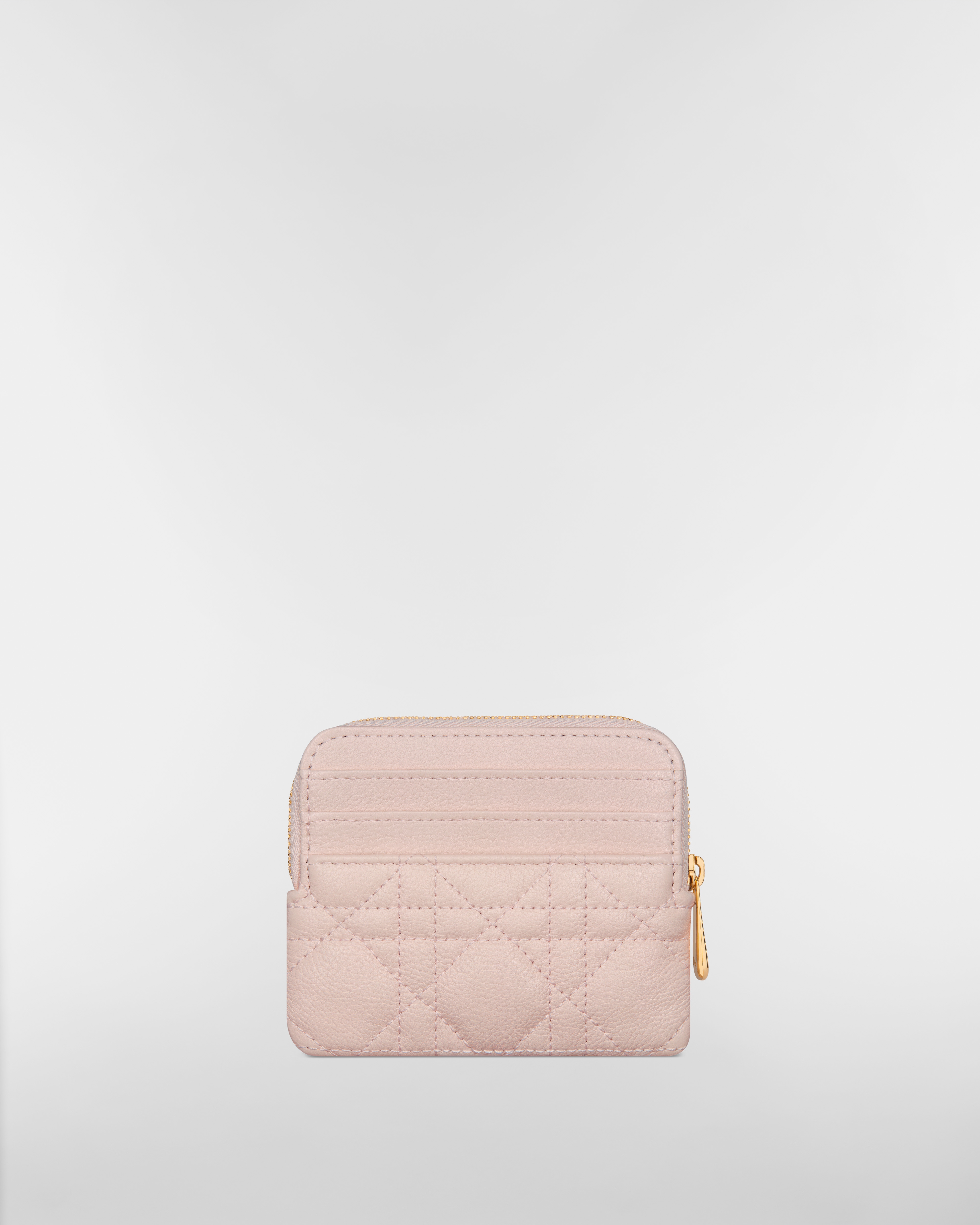 Dior Caro Lavender 지갑 파우더 핑크 서플 까나쥬 송아지 가죽 E08