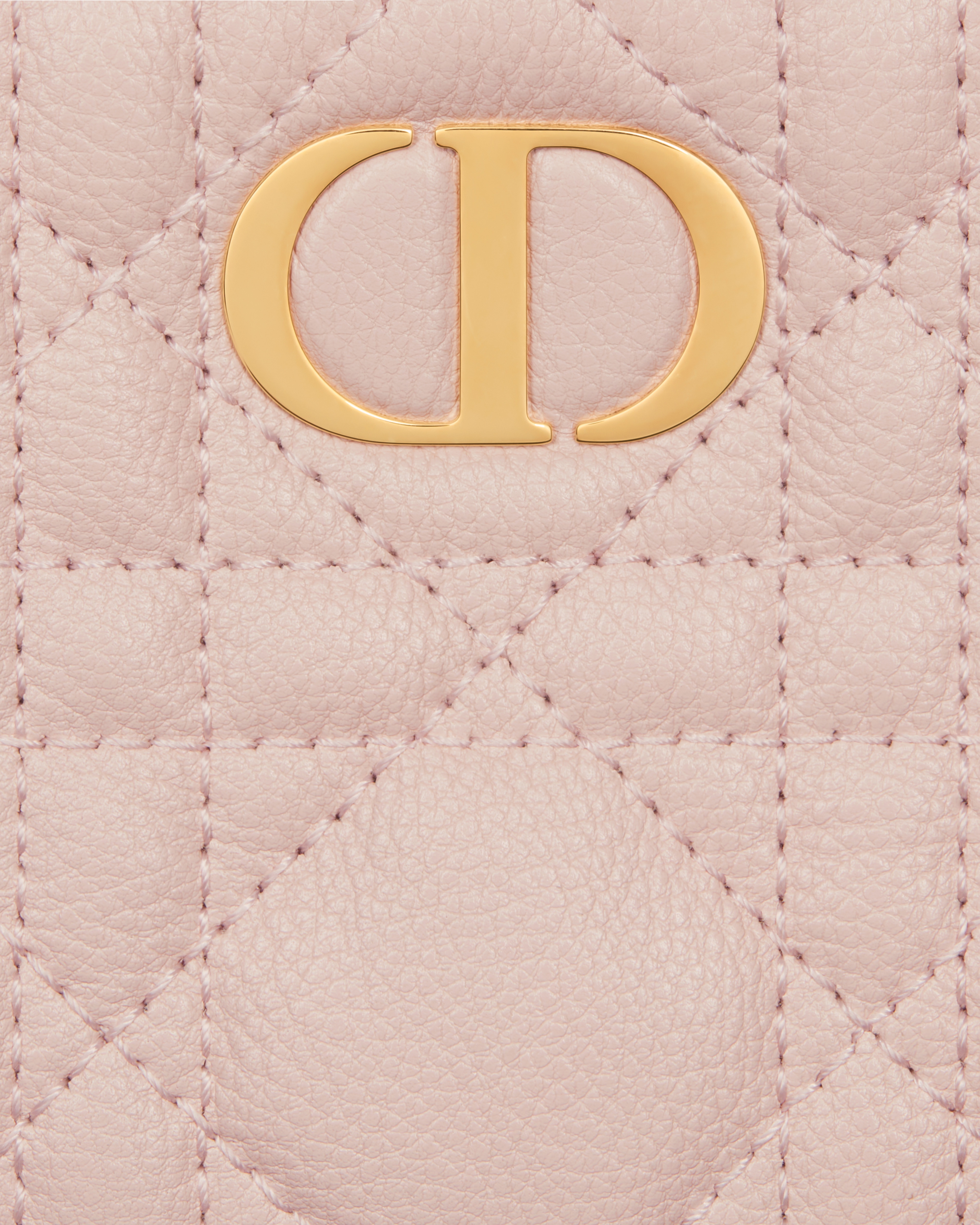 Dior Caro Lavender 지갑 파우더 핑크 서플 까나쥬 송아지 가죽 E09