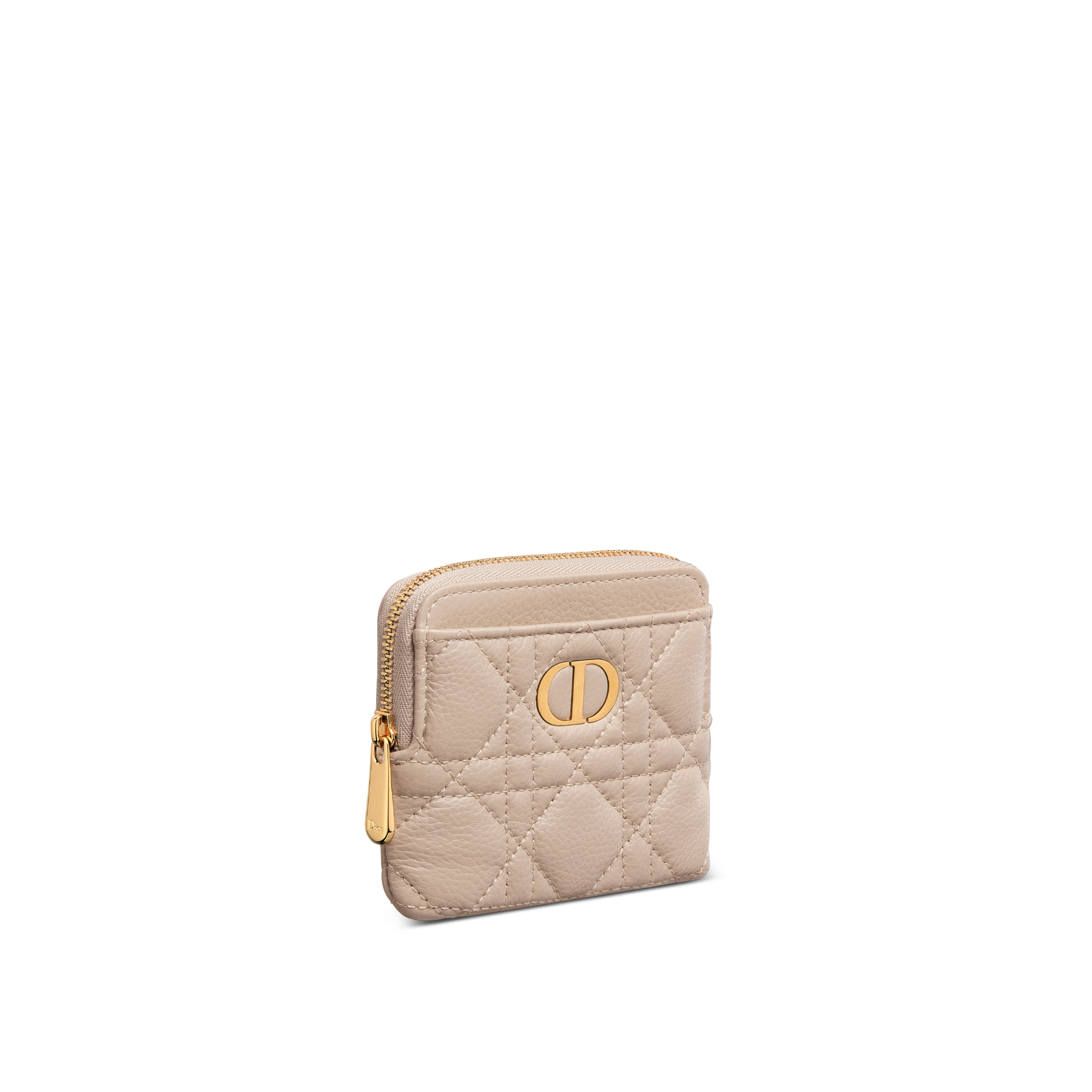 Dior Caro Lavender 지갑 파우더 베이지 서플 까나쥬 송아지 가죽 E03