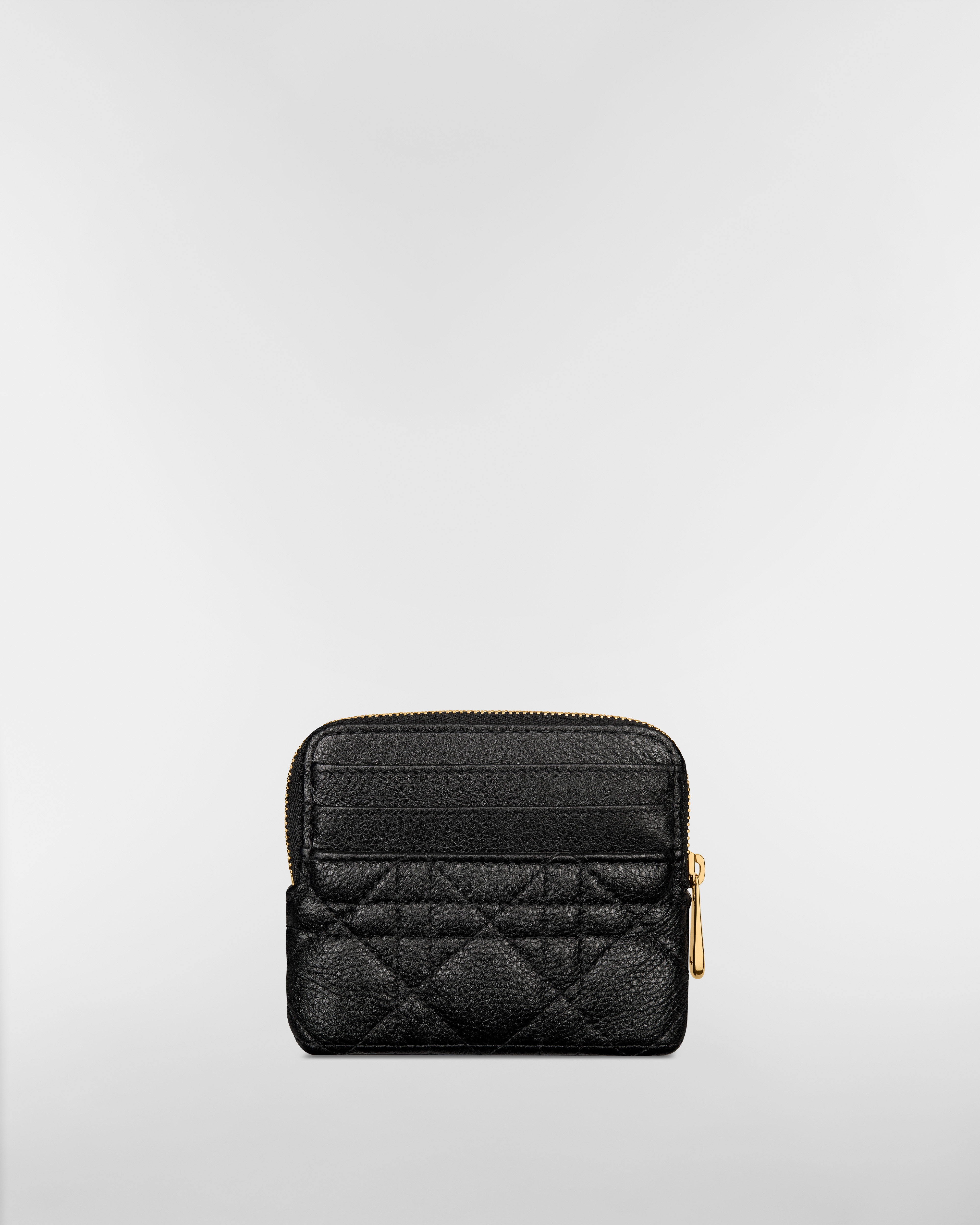 Dior Caro Lavender 지갑 블랙 서플 까나쥬 송아지 가죽 E08