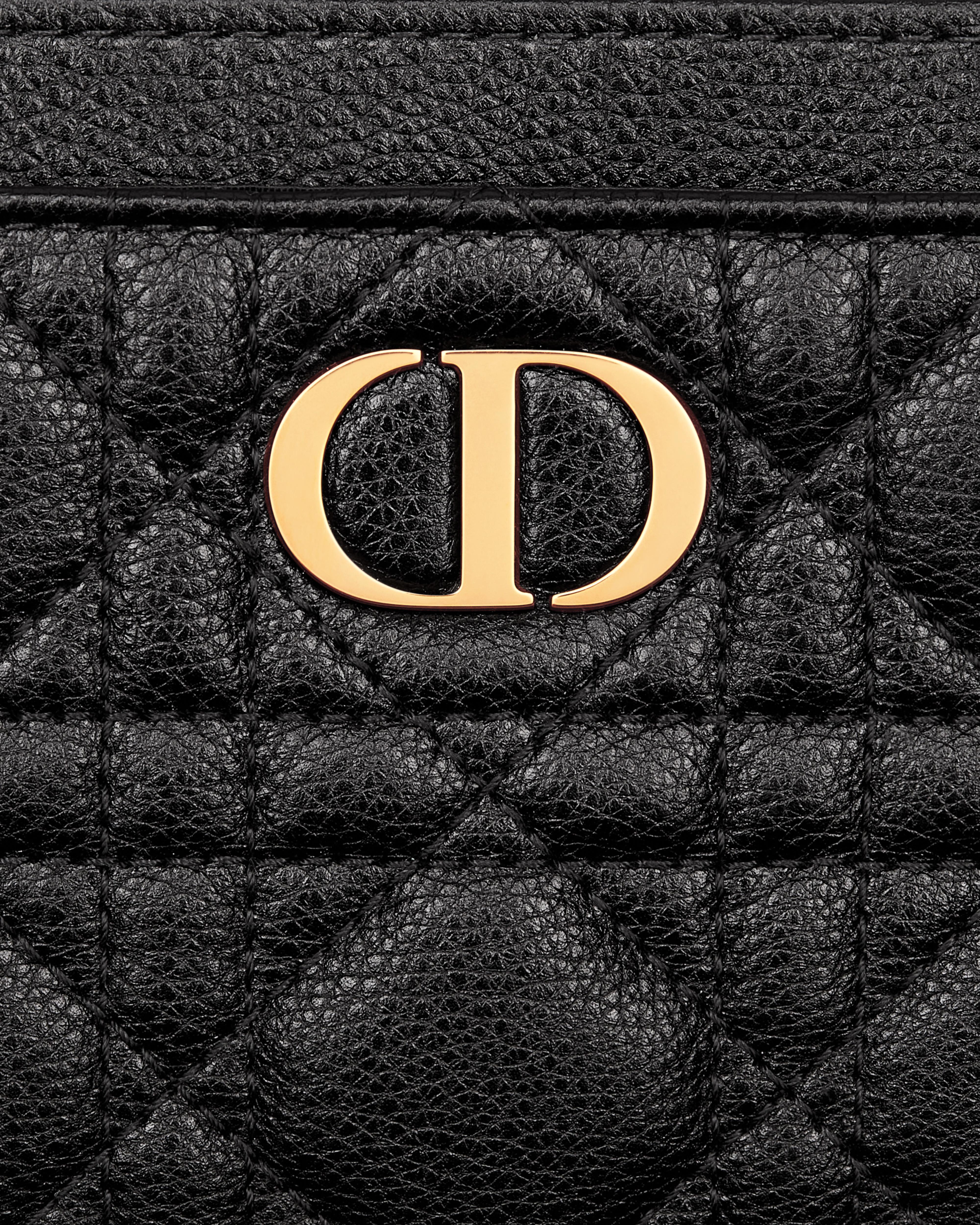 Dior Caro Lavender 지갑 블랙 서플 까나쥬 송아지 가죽 E09