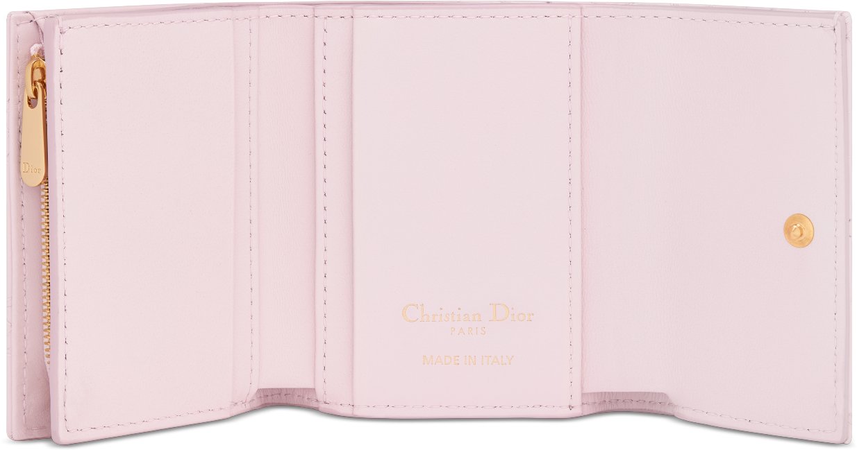 DIOR | 【日本限定】Dior Caro Hibiscus Lジップウォレット クローバー カナージュ ラムスキン