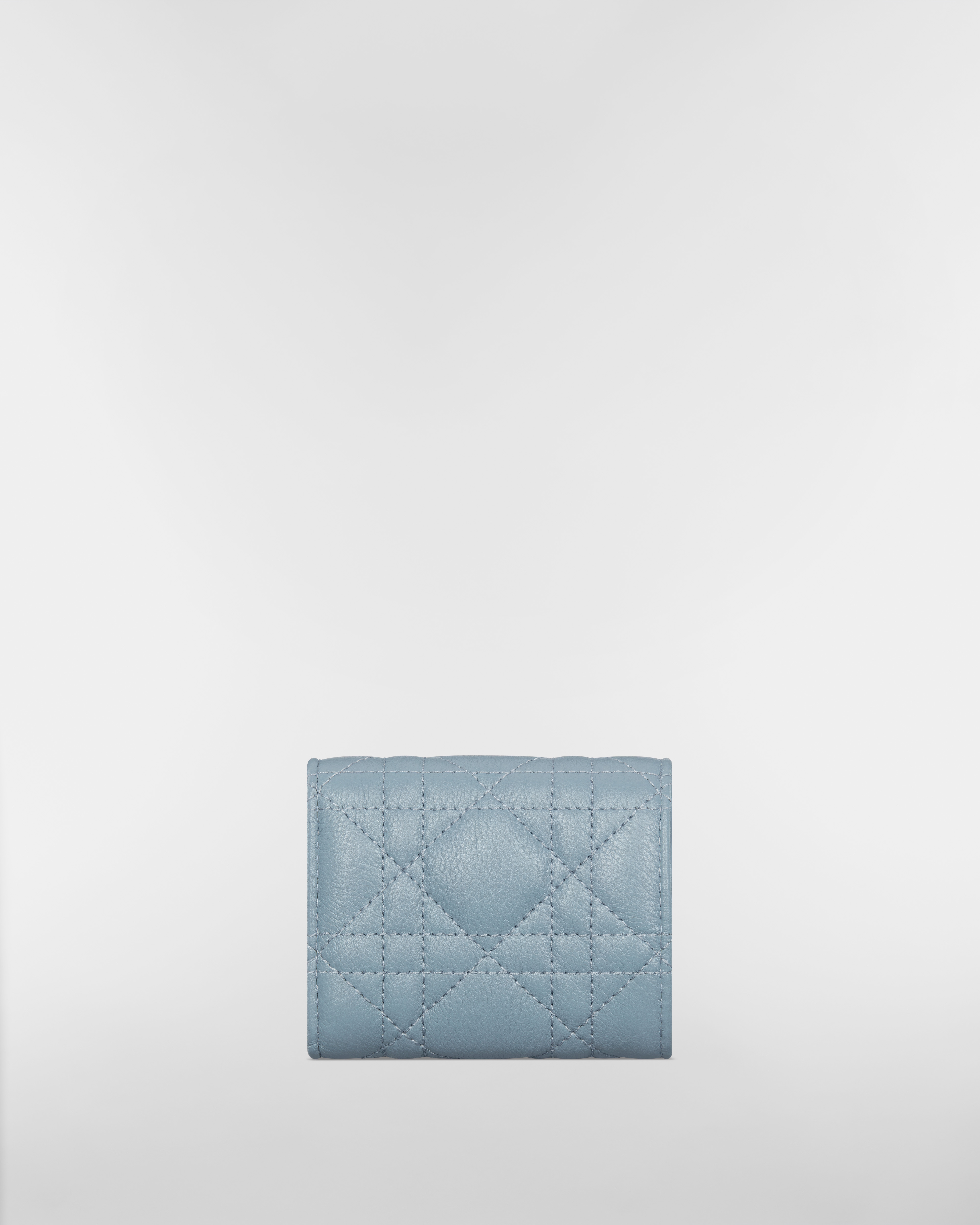 Dior Caro Hibiscus L형 지퍼 지갑 클라우드 블루 서플 까나쥬 송아지 가죽 E08