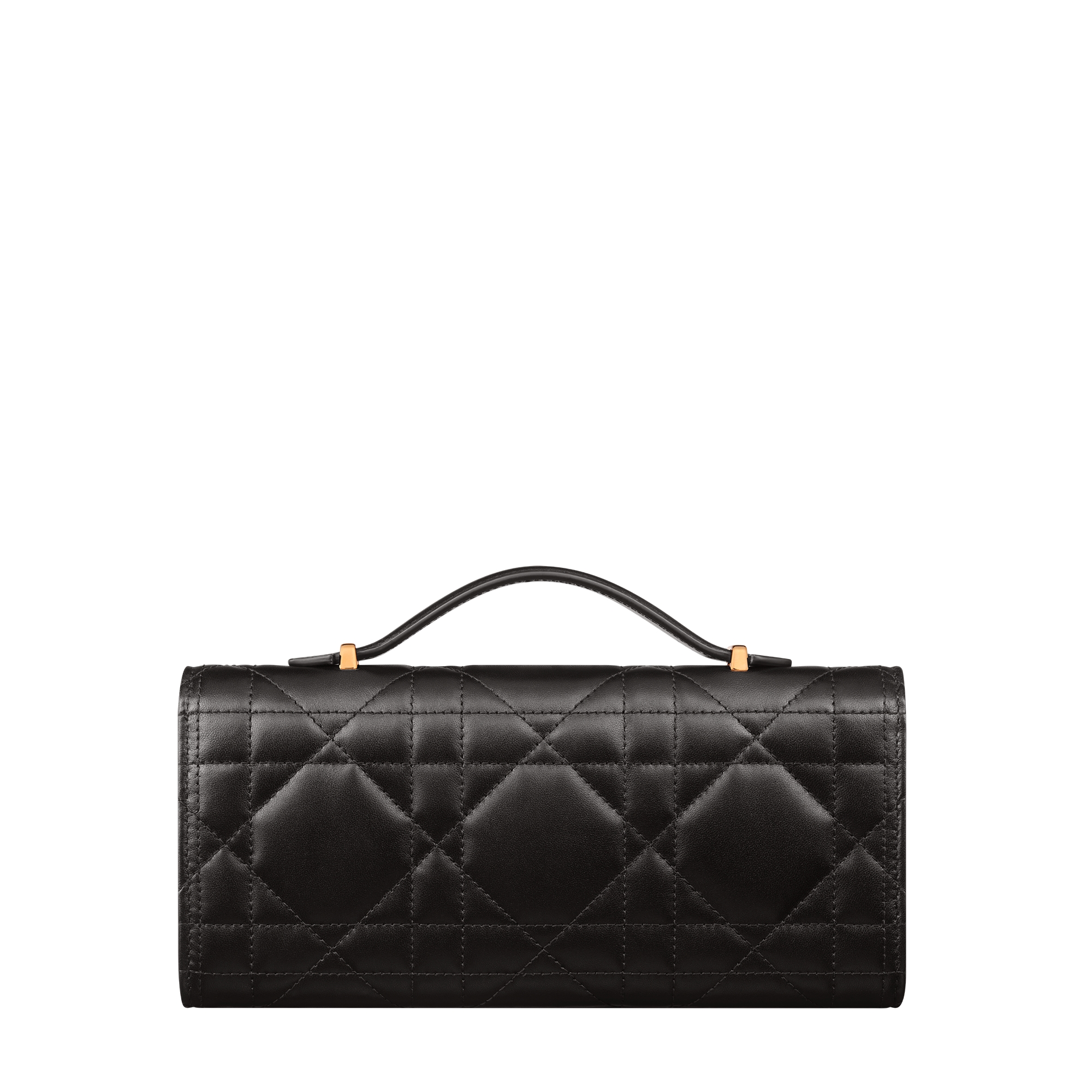 Miss Caro Top Handle Pouch Black Macrocannage Lambskin E08