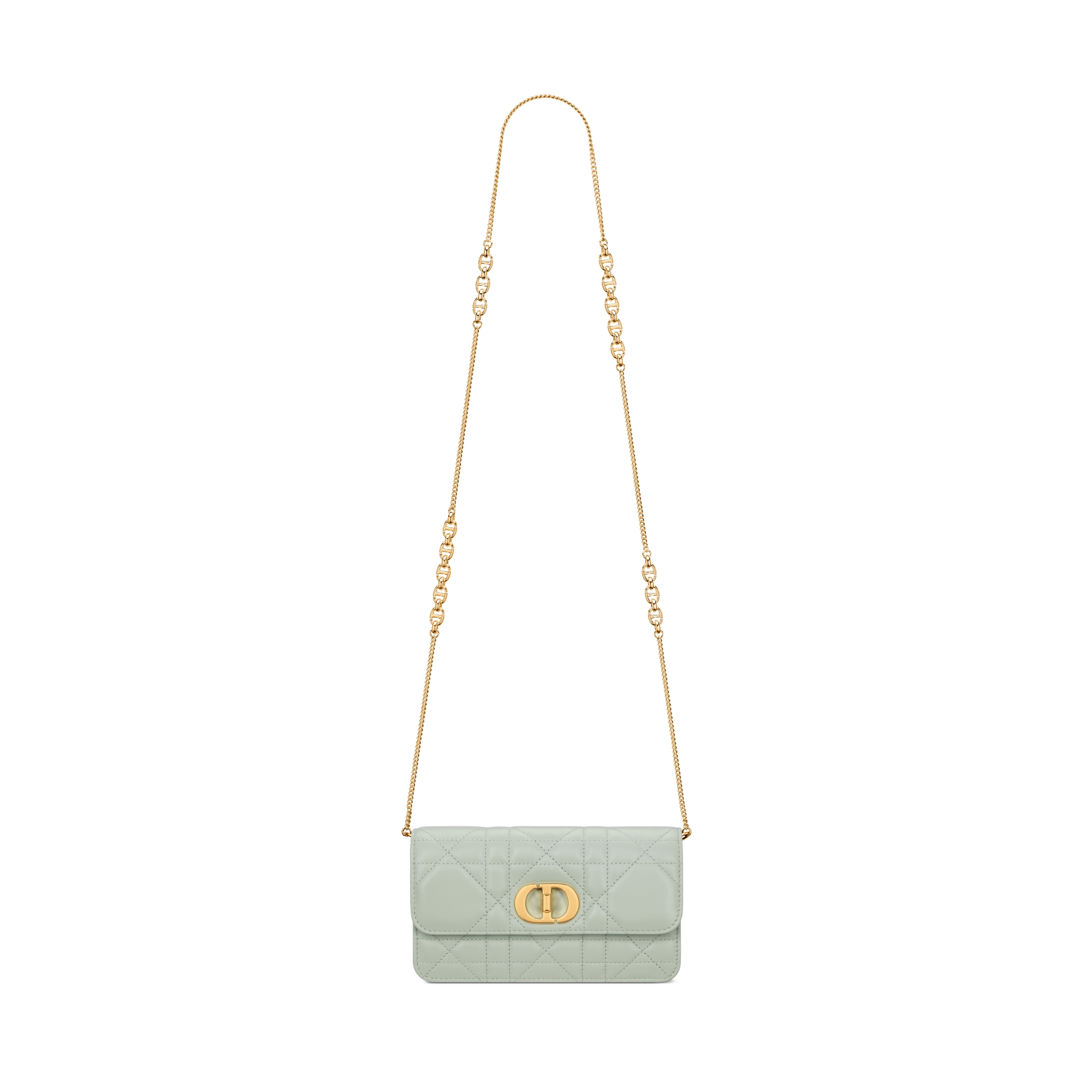 MISS CARO TOP HANDLE POUCH 24 IN PALE PINK MACROCANNAGE LAMBSKIN