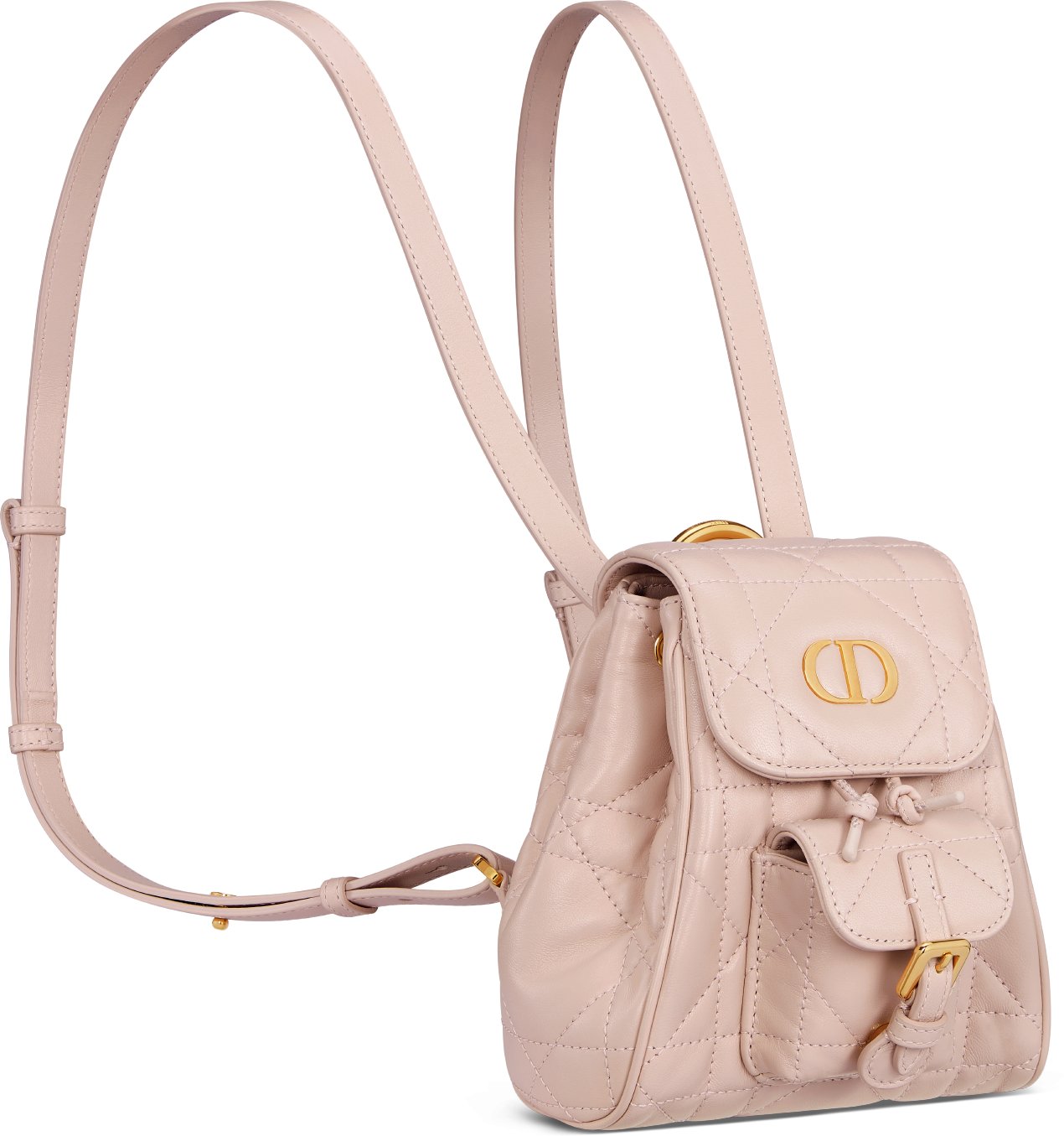 Dior Caro Nano Backpack Three quarter closed view