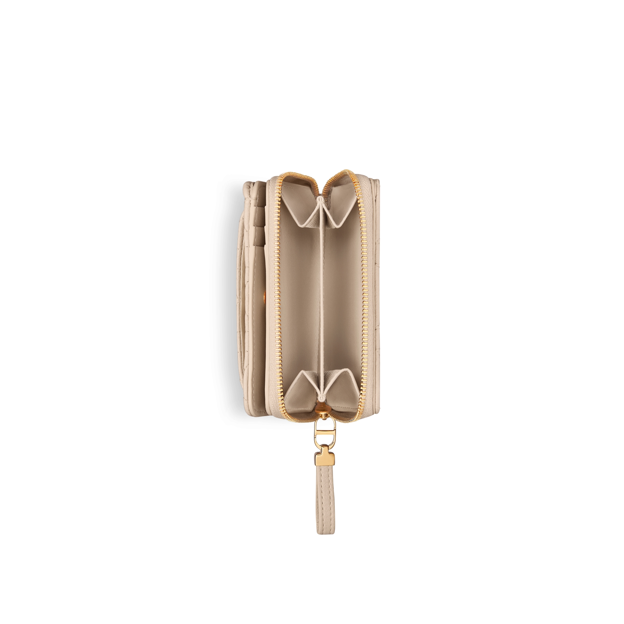 Dior Caro Acacias Wallet Powder Beige Supple Cannage Calfskin E06