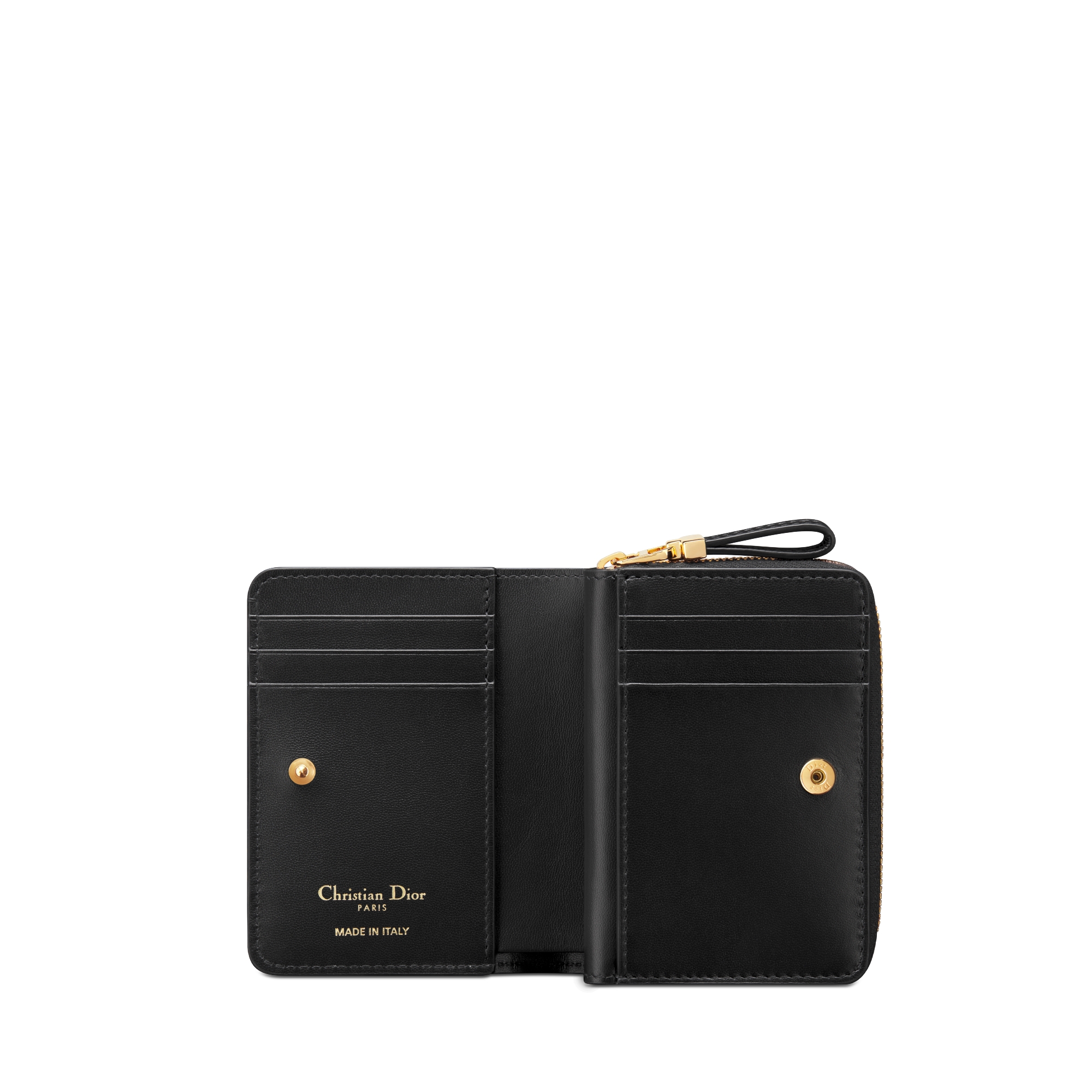 Dior Caro Acacias 지갑 블랙 서플 까나쥬 송아지 가죽 E07
