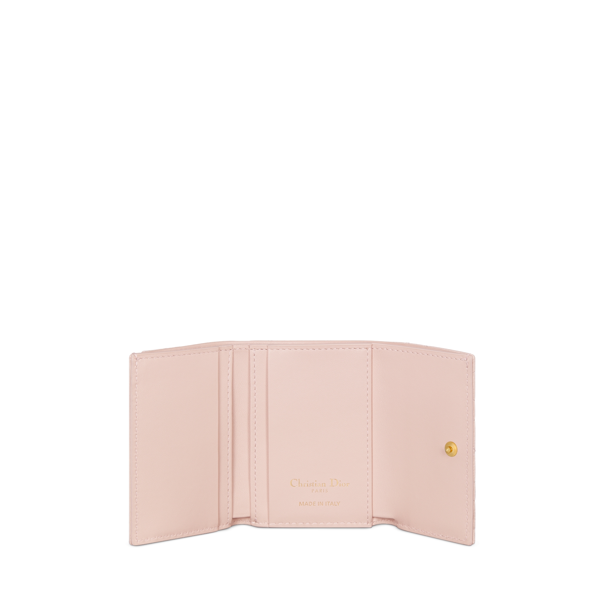 Dior Caro Veronia 지갑 파우더 핑크 서플 까나쥬 송아지 가죽 E07