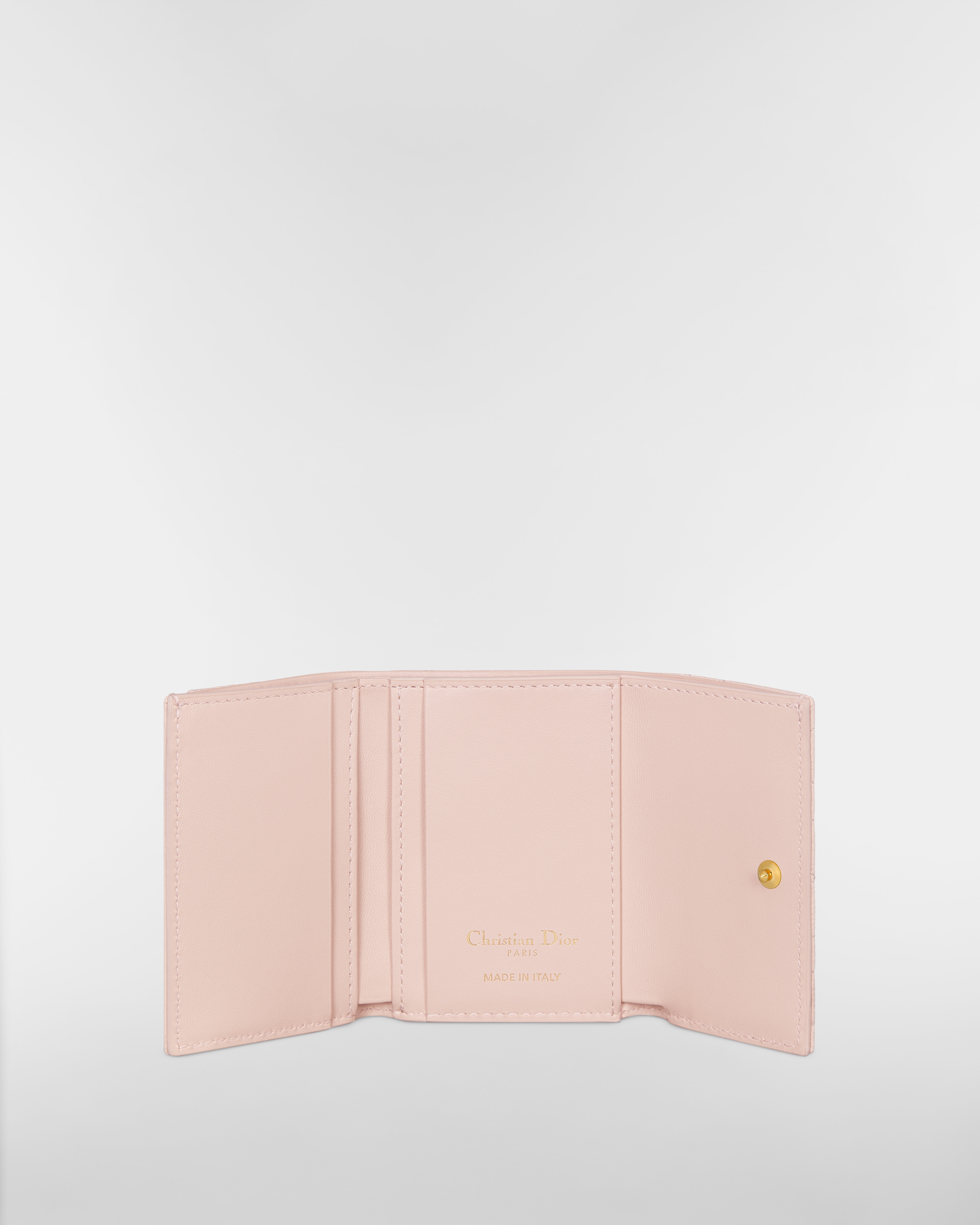 Dior Caro Veronia 지갑 파우더 핑크 서플 까나쥬 송아지 가죽 E07