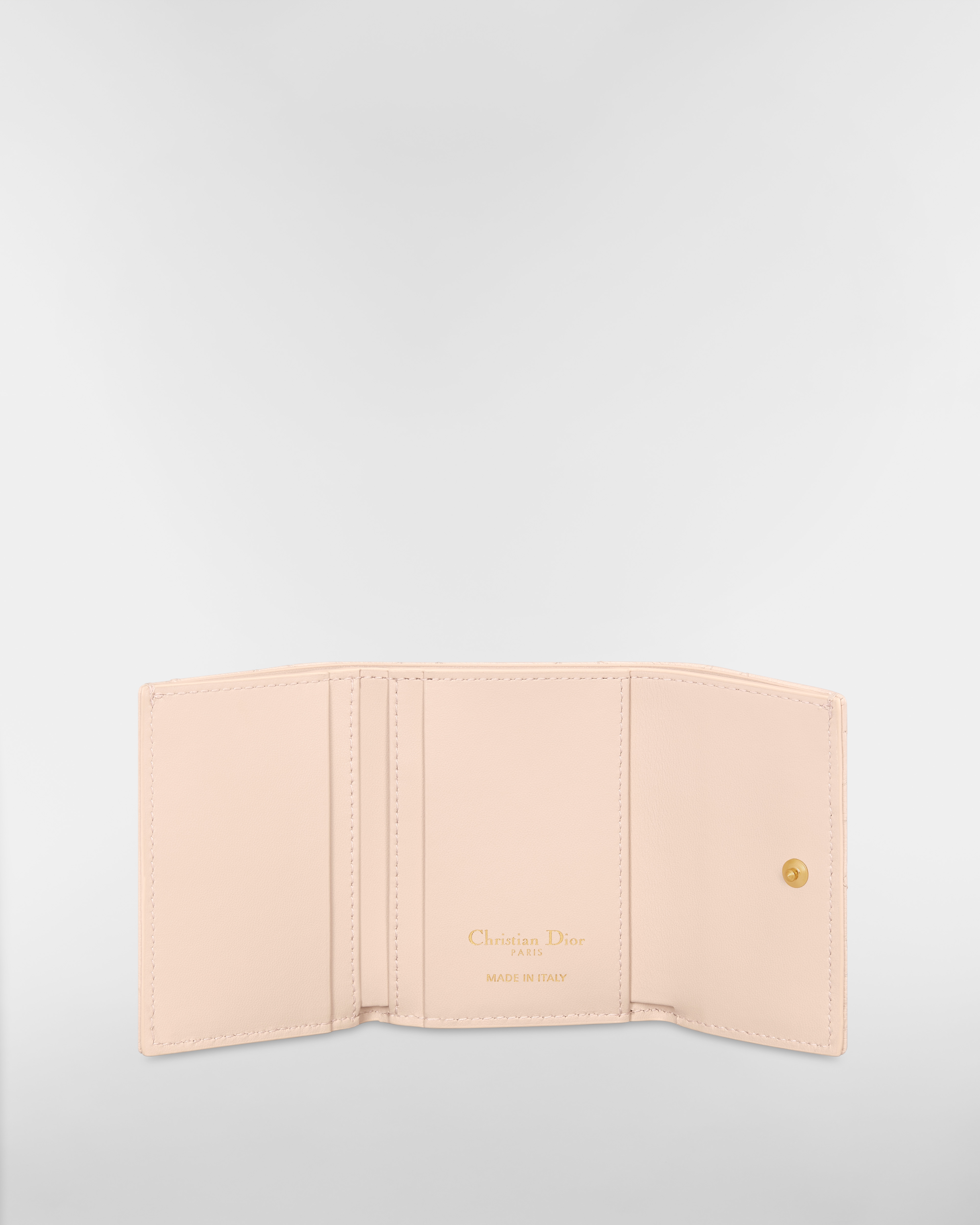 Dior Caro Veronia Wallet Sandstone Pink Supple Cannage Calfskin E07