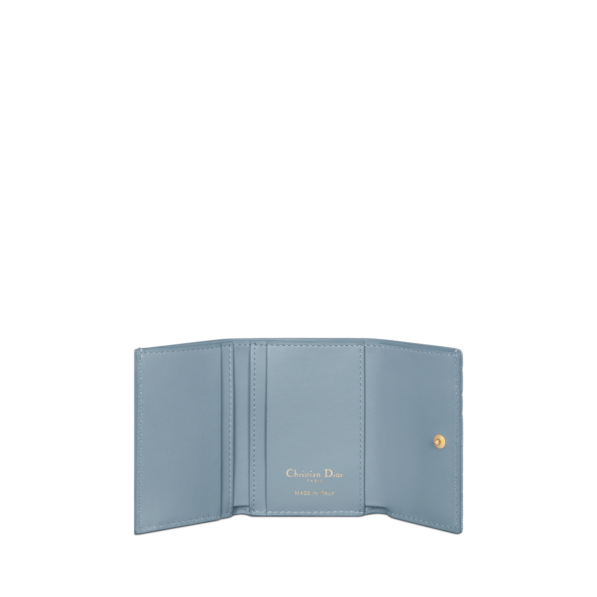 Dior Caro Veronia 지갑 클라우드 블루 서플 까나쥬 송아지 가죽 E07