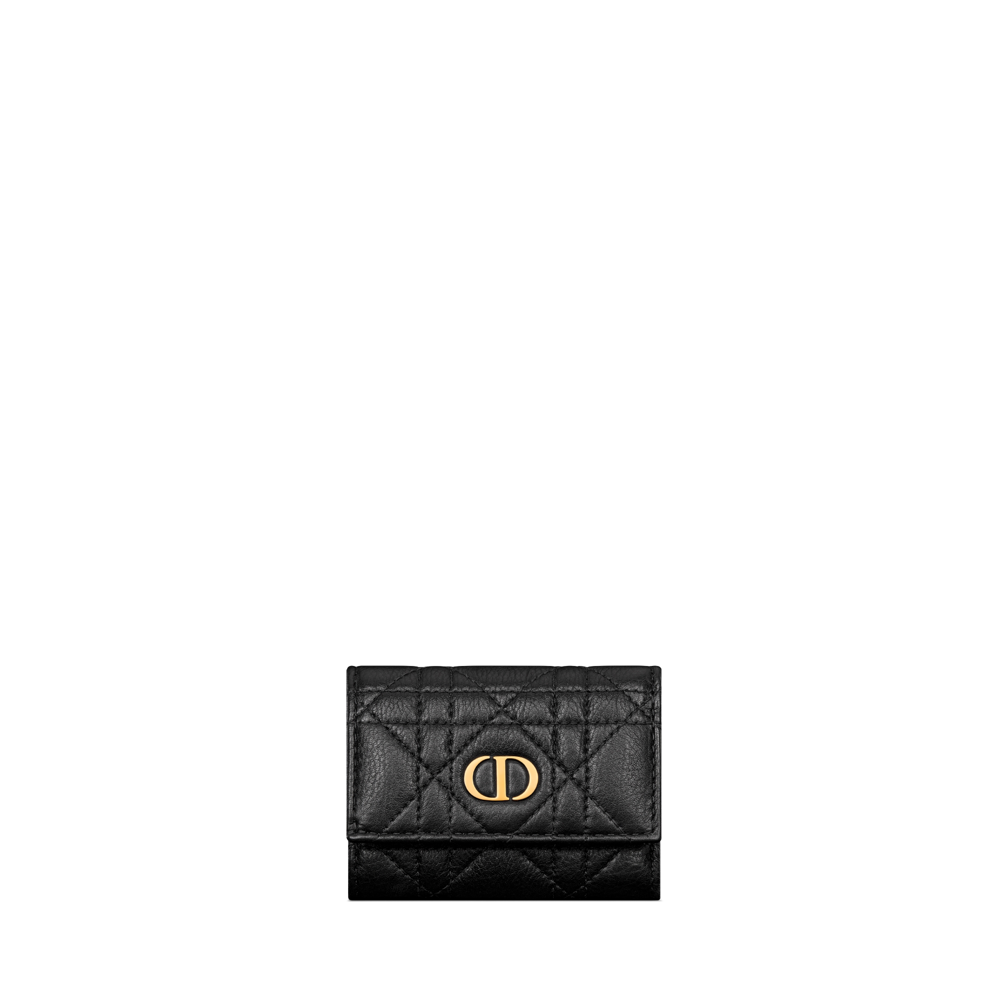 Dior Caro Veronia Wallet Black Supple Cannage Calfskin E01