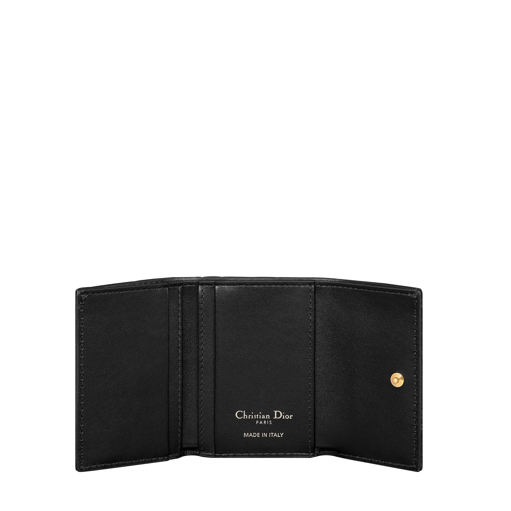 Dior Caro Veronia Wallet Black Supple Cannage Calfskin E07