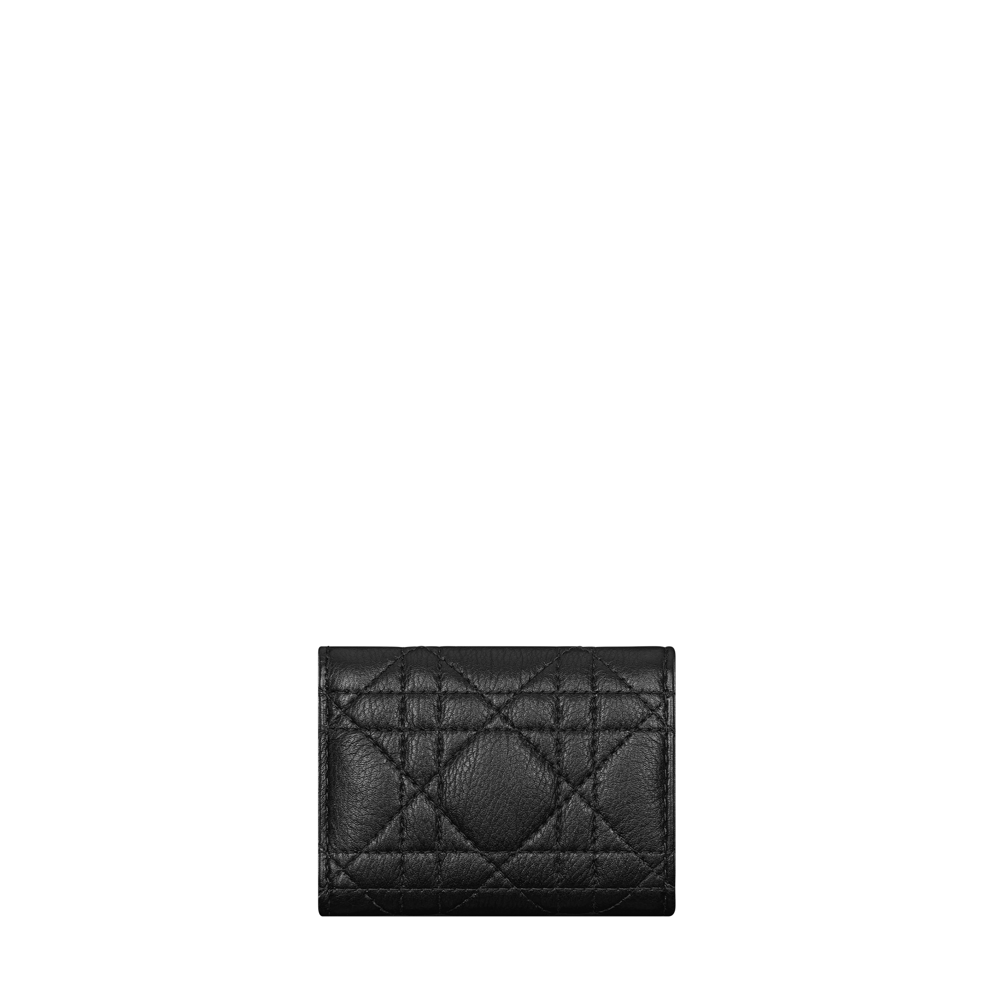 Dior Caro Veronia Wallet Black Supple Cannage Calfskin E08