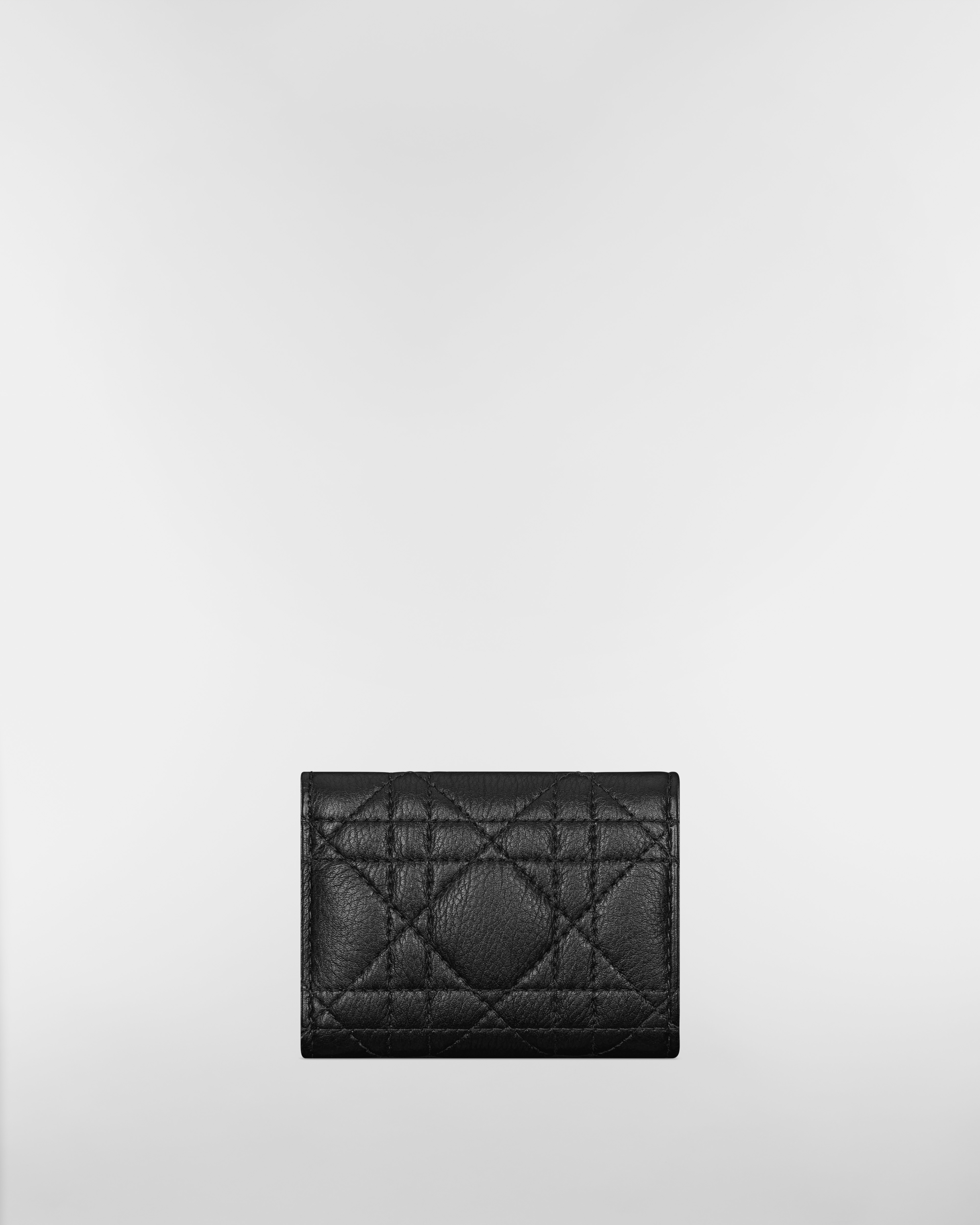 Dior Caro Veronia 지갑 블랙 서플 까나쥬 송아지 가죽 E08