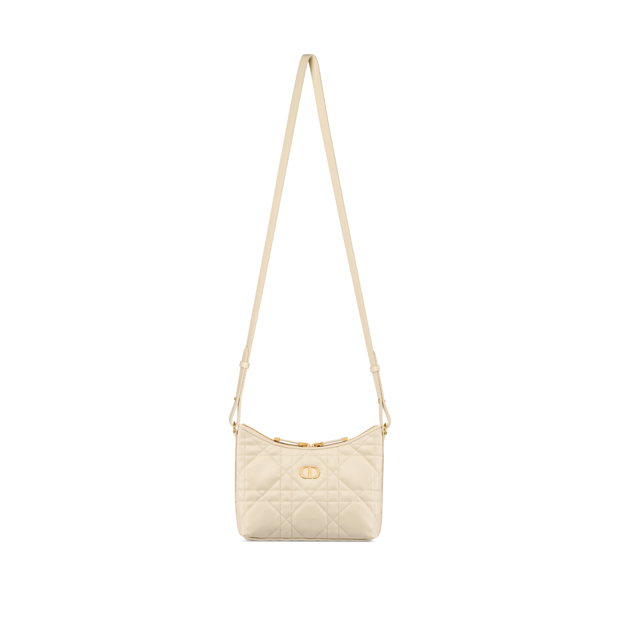 Miss Caro Diorling Mini Bag with Chain Light Beige Macrocannage Lambskin E07
