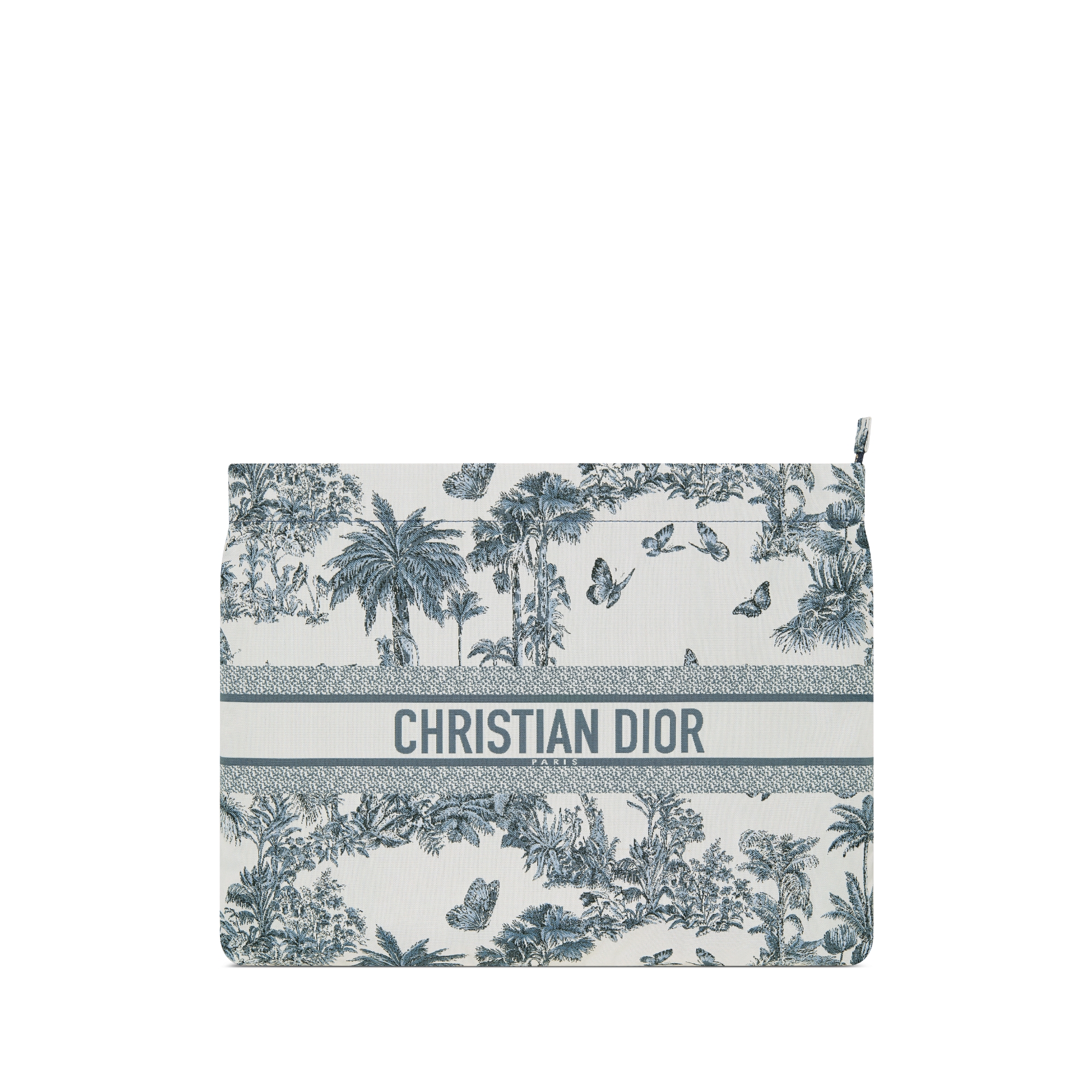Dioriviera DiorTravel Zipped Pouch White and Blue Toile de Jouy