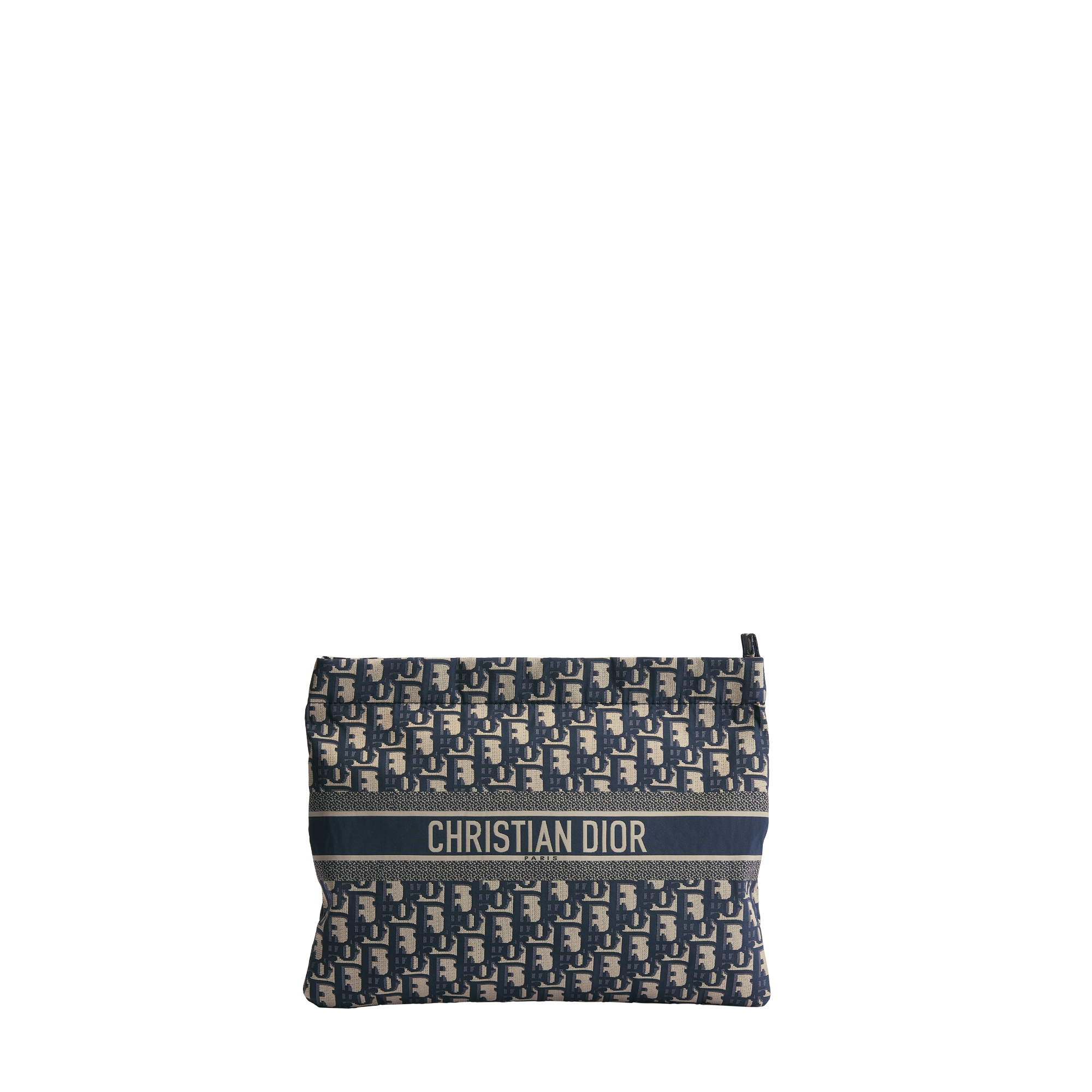 DiorTravel Zipped Pouch Blue Dior Oblique Technical Fabric | DIOR