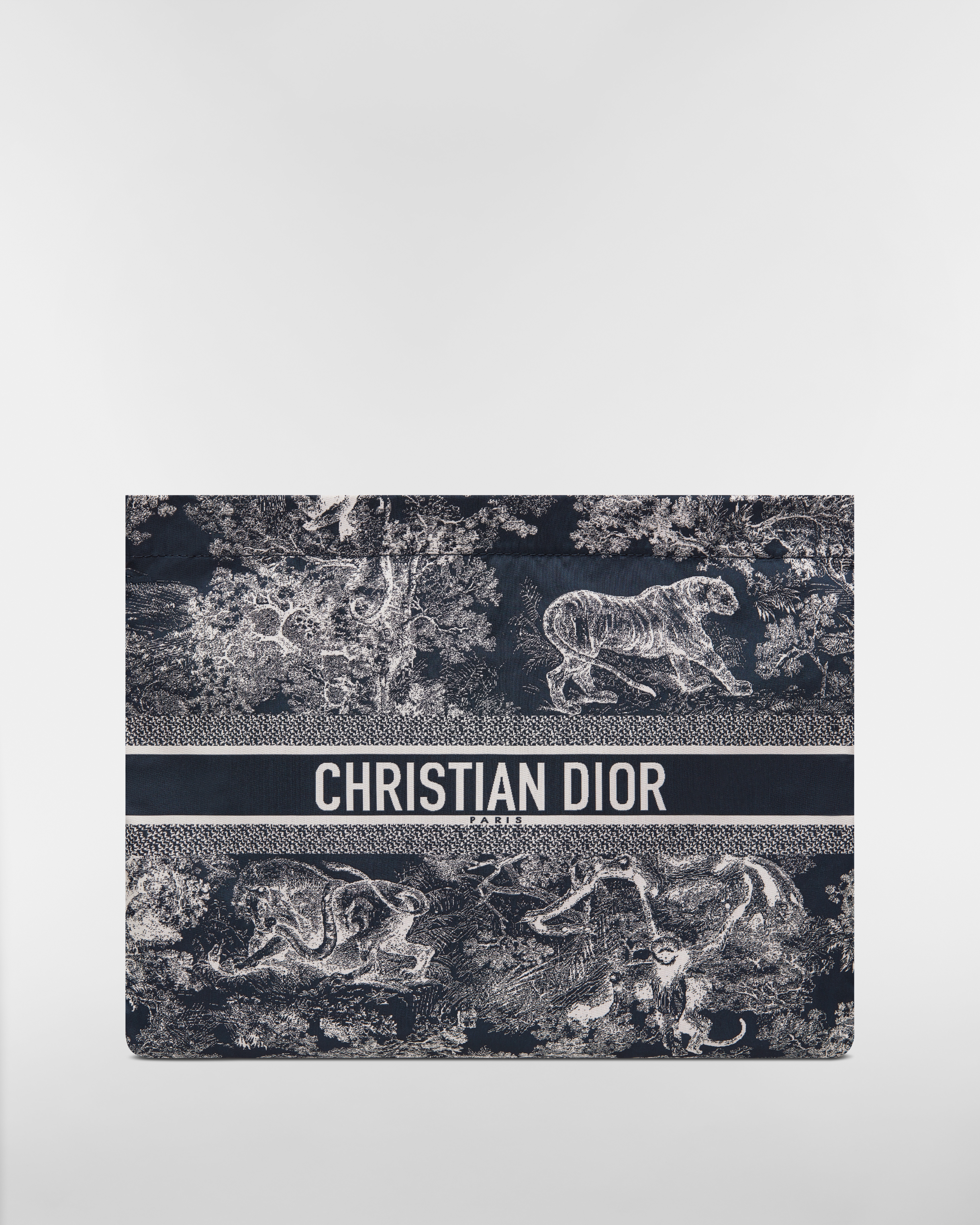 DiorTravel Zipped Pouch Blue Toile de Jouy Reverse Technical Fabric E01