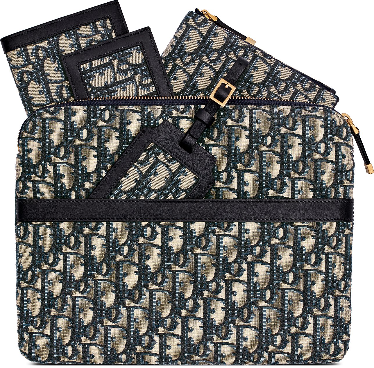 DiorTravel Travel Kit Blue Dior Oblique Jacquard DIOR