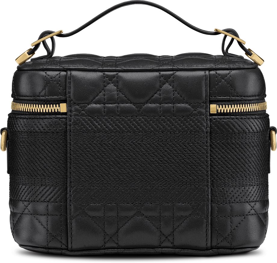 Small DiorTravel Vanity Case Black Cannage Lambskin DIOR