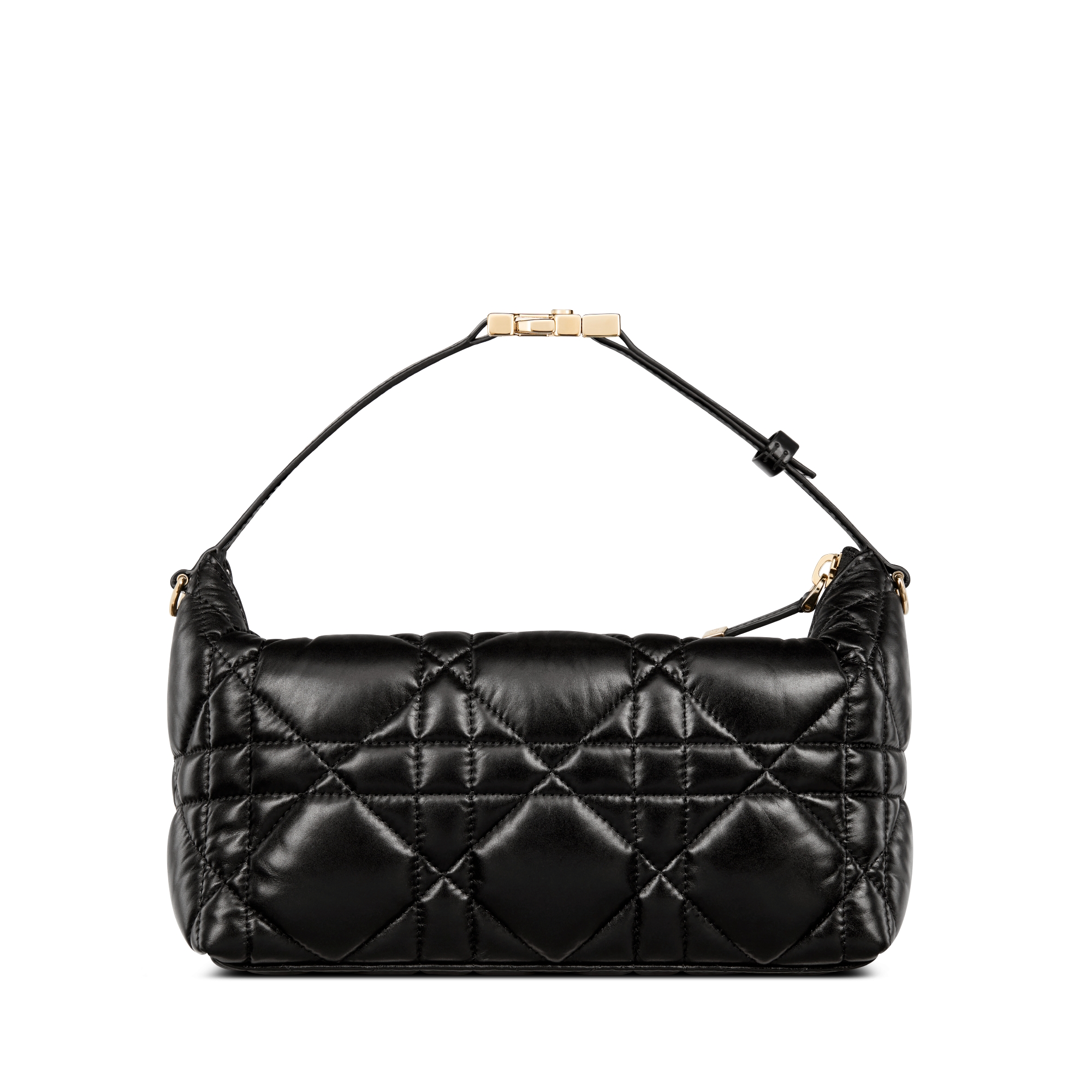 Mittelgroße DiorTravel Nomad Pouch Macrocannage Kalbsleder in Schwarz E08