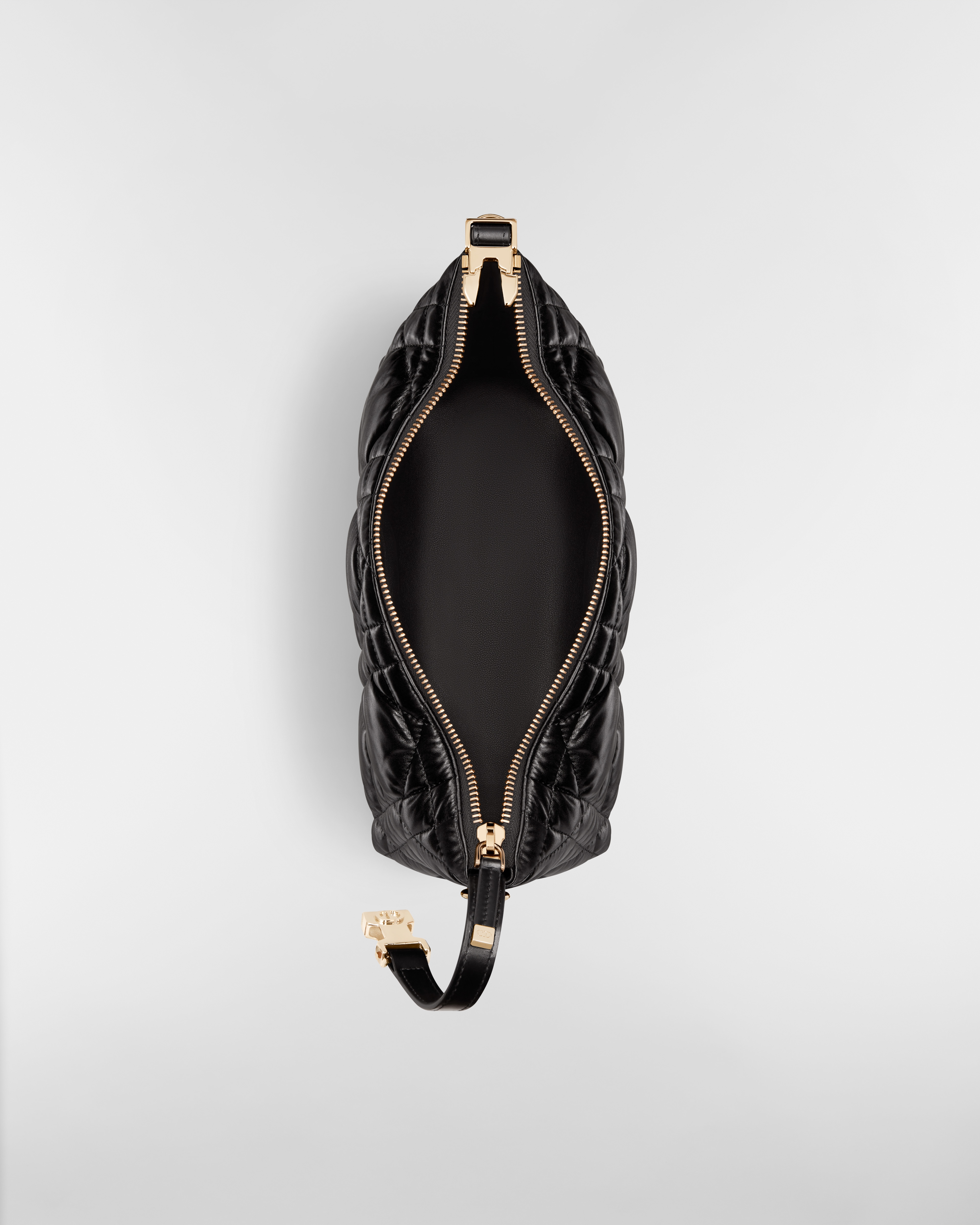 Medium DiorTravel Nomad Pouch Black Macrocannage Calfskin E06