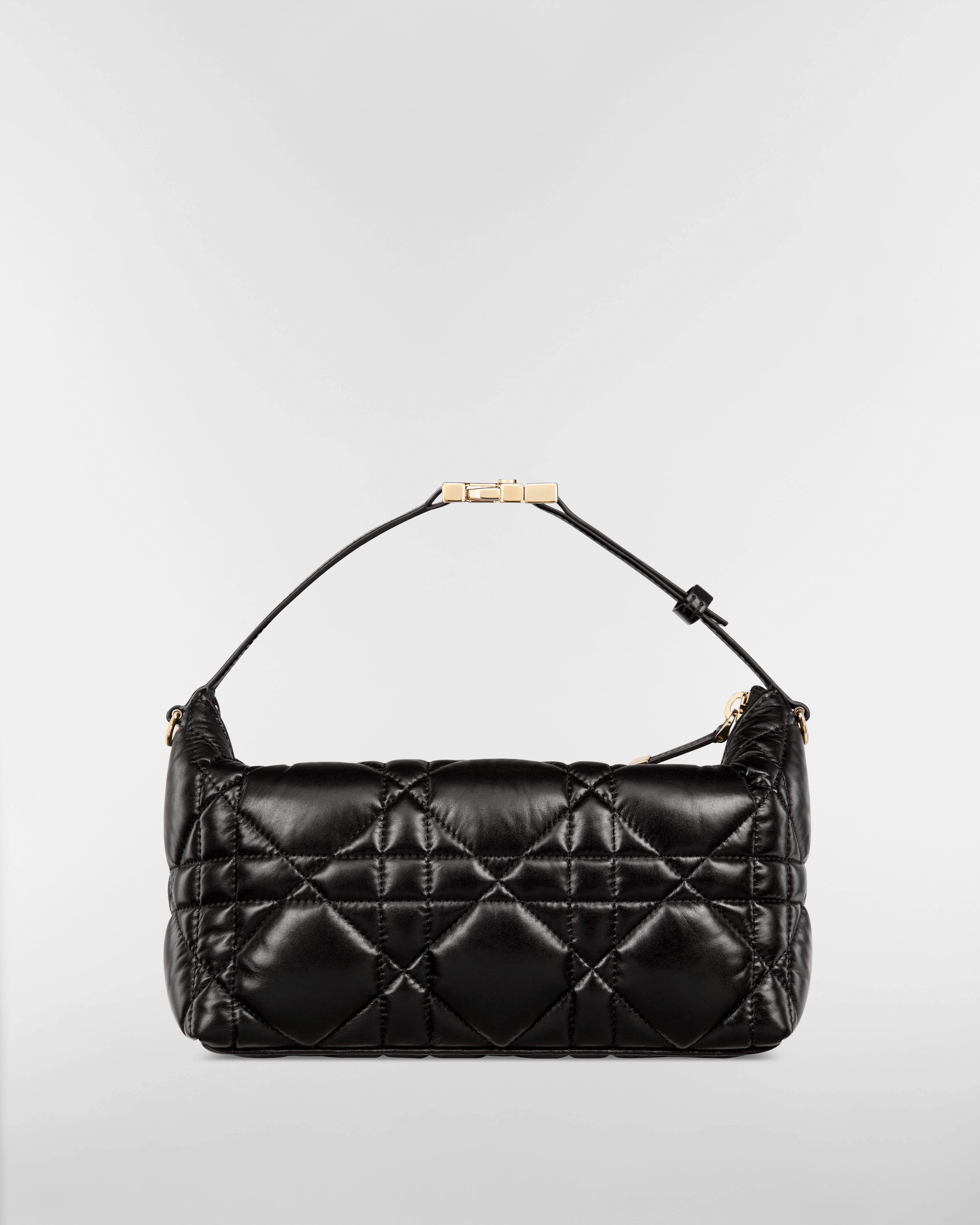 Medium DiorTravel Nomad Pouch Black Macrocannage Calfskin E08