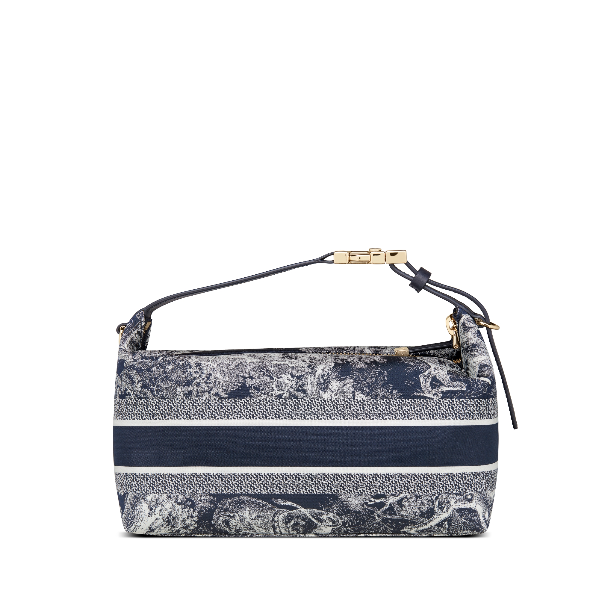 Middelgrote DiorTravel Nomad-pouch Blauwe technische stof met Toile de Jouy Reverse-motief E08