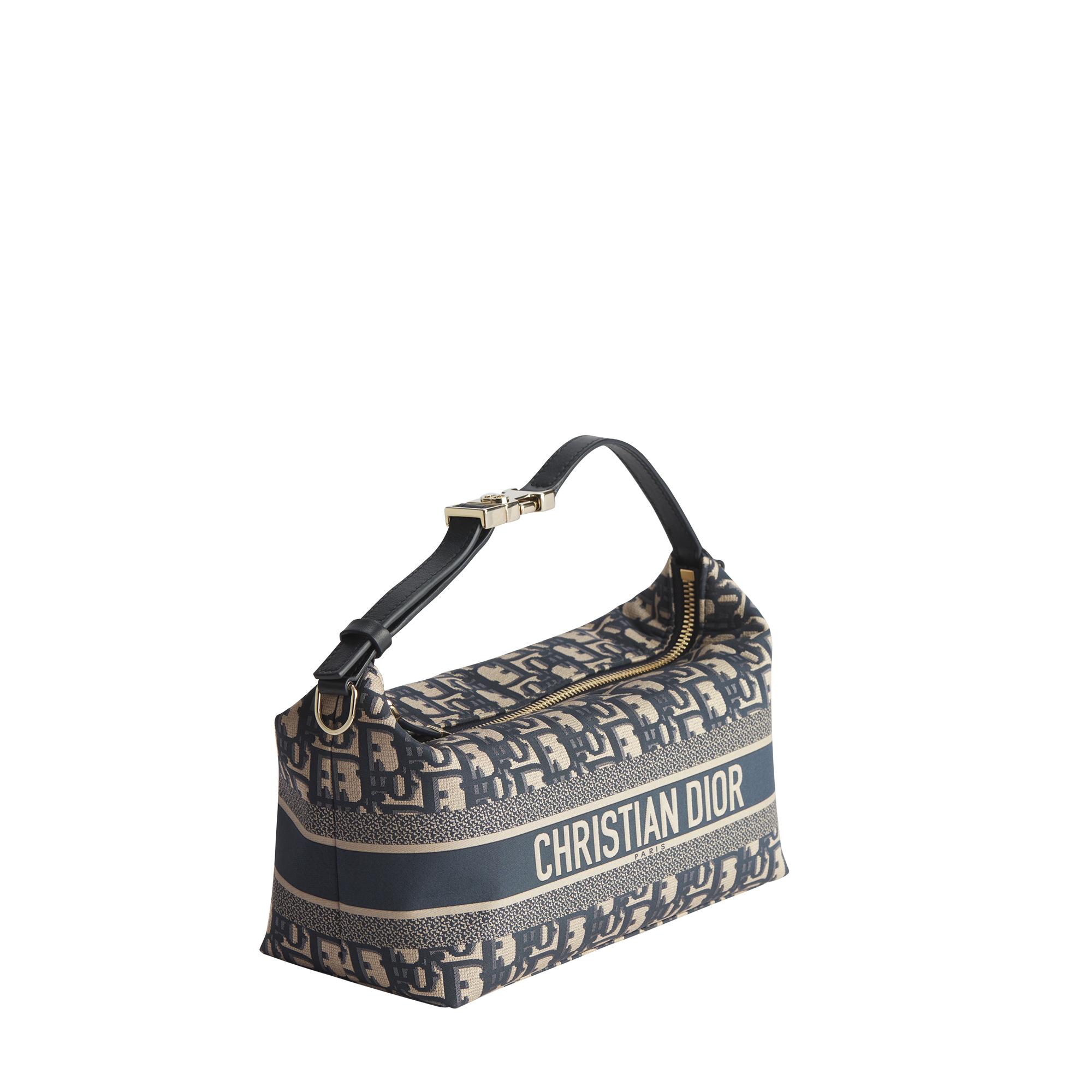 Medium DiorTravel Nomad Pouch Blue Dior Oblique Technical Fabric E03