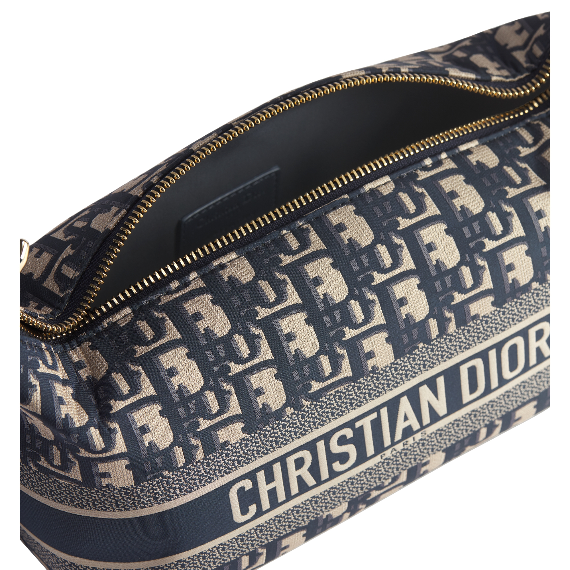 Medium DiorTravel Nomad Pouch Blue Dior Oblique Technical Fabric E06