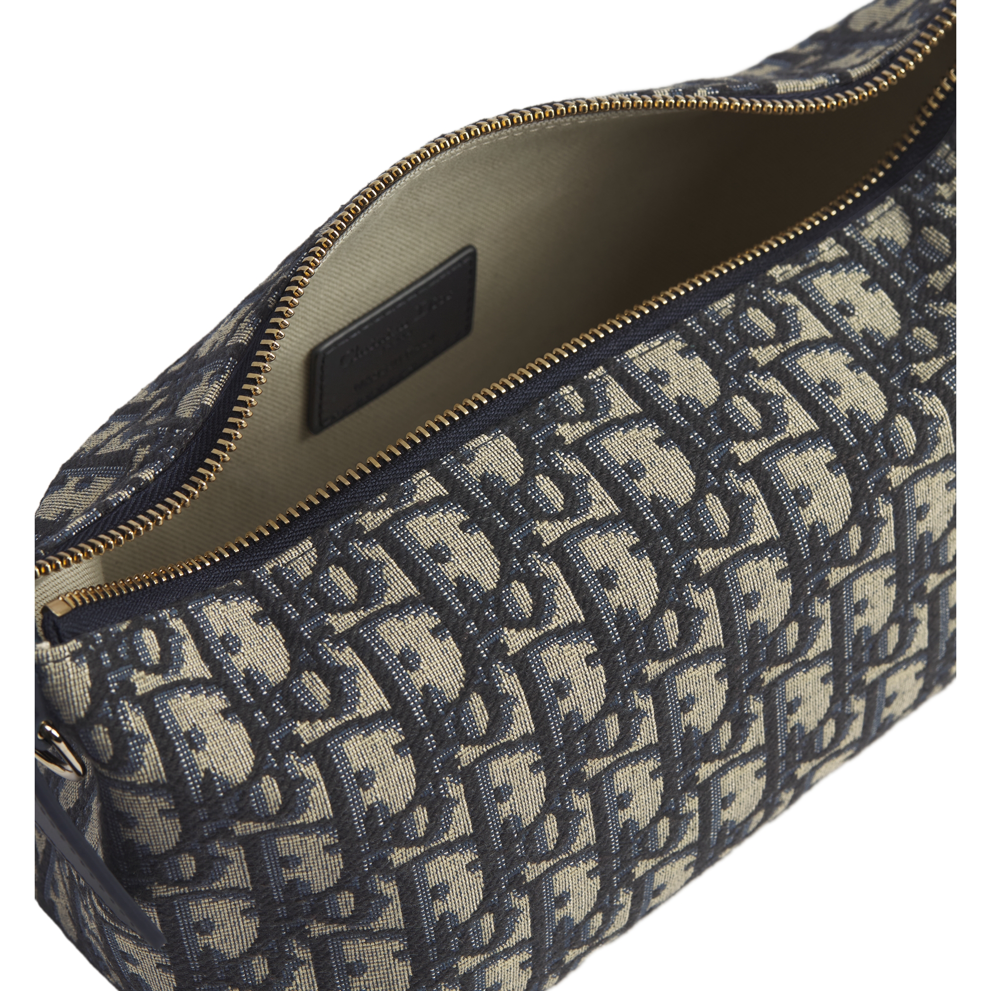 Medium DiorTravel Nomad Pouch Blue Dior Oblique Jacquard E06