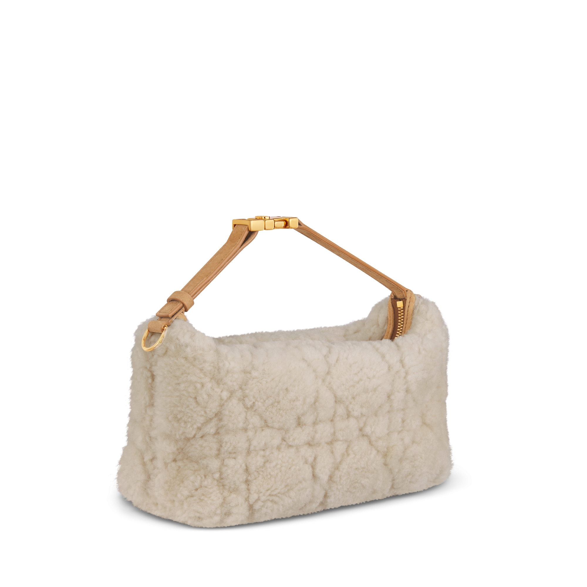 Pochette Nomad DiorTravel Medium Peau lainée d'agneau Cannage écrue E03