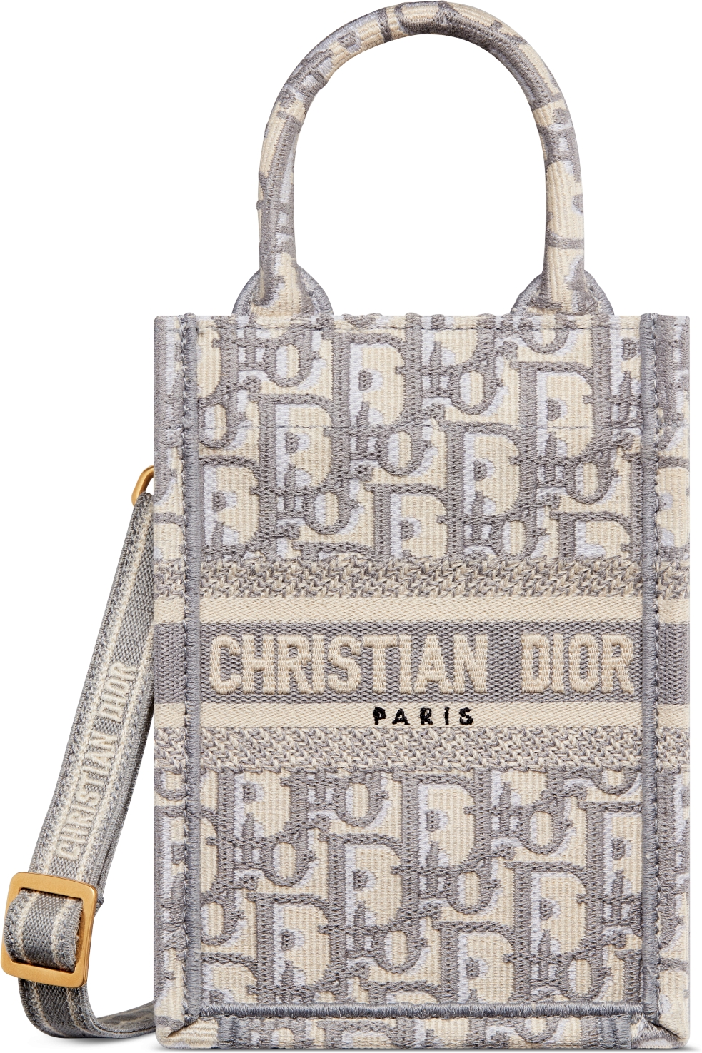 DIOR | Dior Book Tote バーティカルバッグ ミニ ディオール オブリーク エンブロイダリー (13 x 18 x 5 cm)