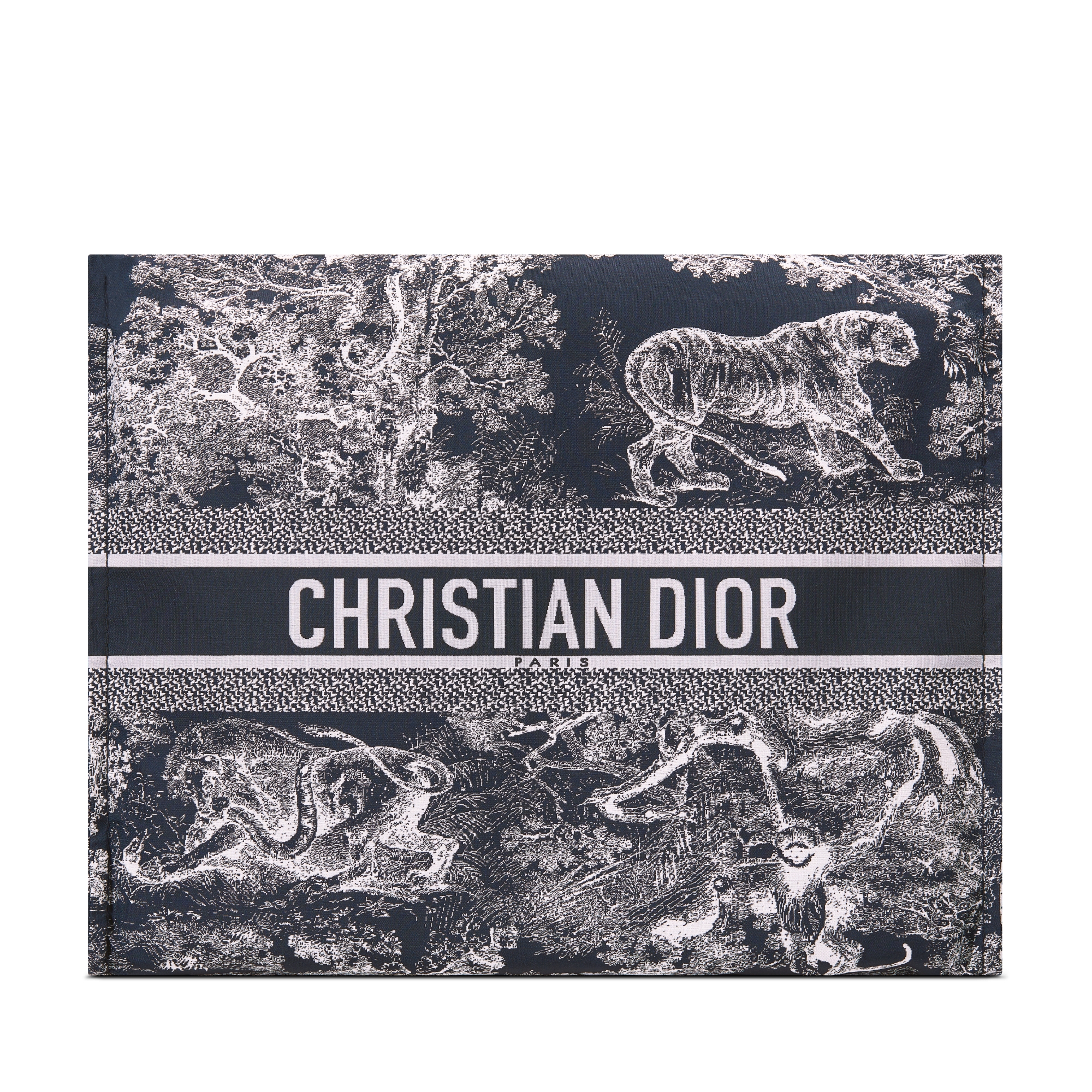 Clutch pochette DiorTravel Tecido técnico Toile de Jouy Reverse azul | DIOR