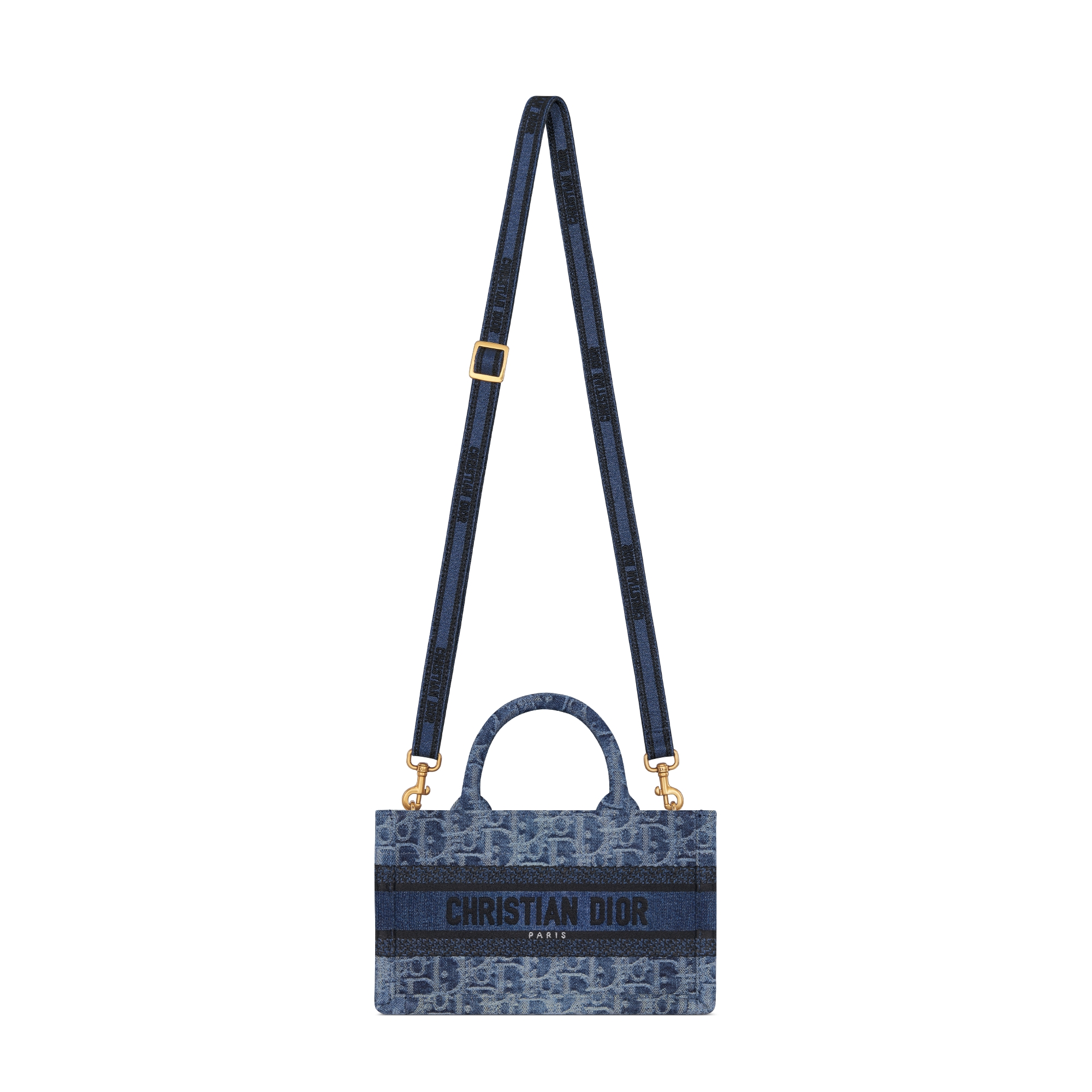 Mini Dior Book Tote Blue Denim Dior Oblique Jacquard (21.5 x