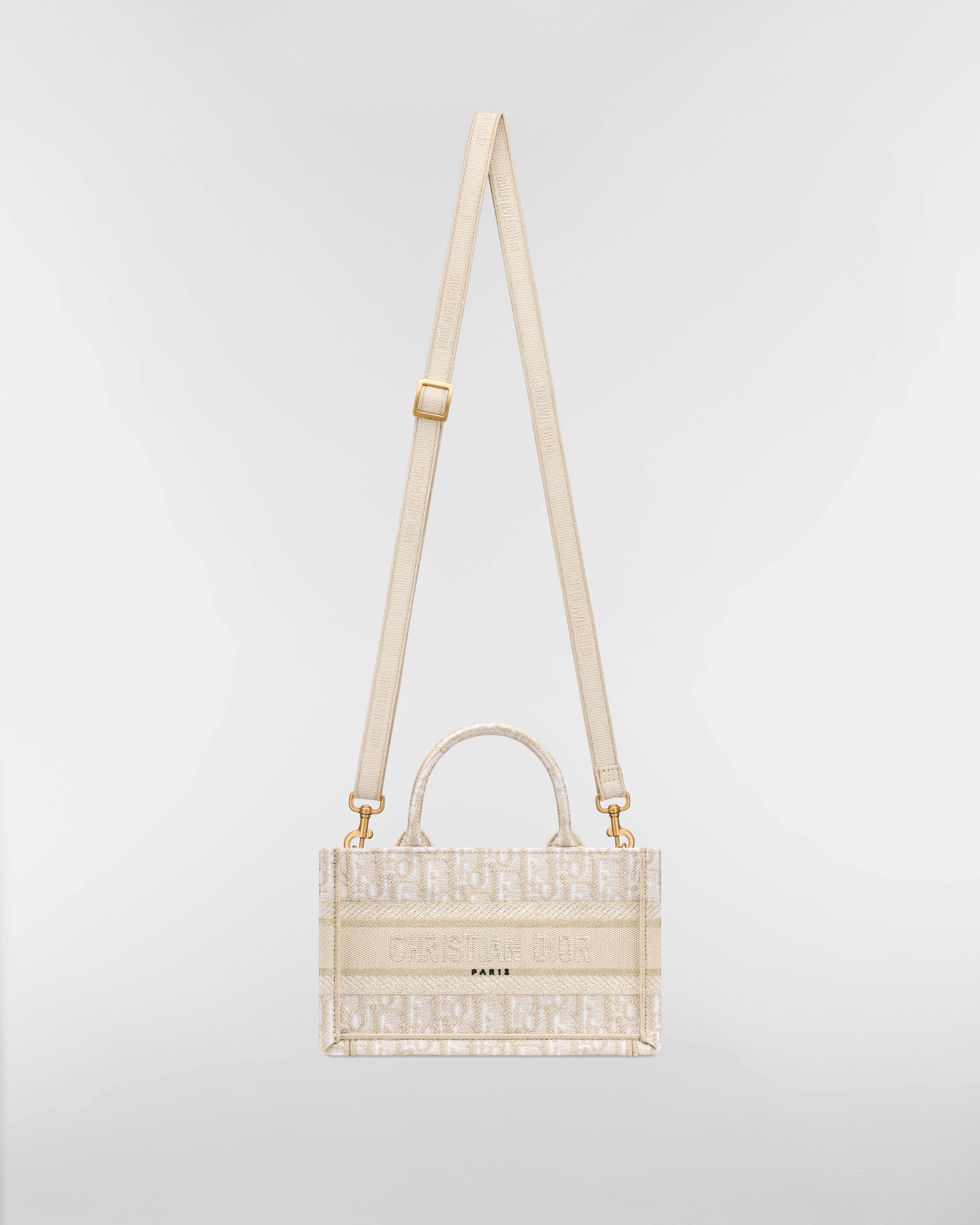 Dior Book Tote 迷你托特包 金色調 Dior Oblique 刺繡（21.5 x 13 x 7.5 公分） E07
