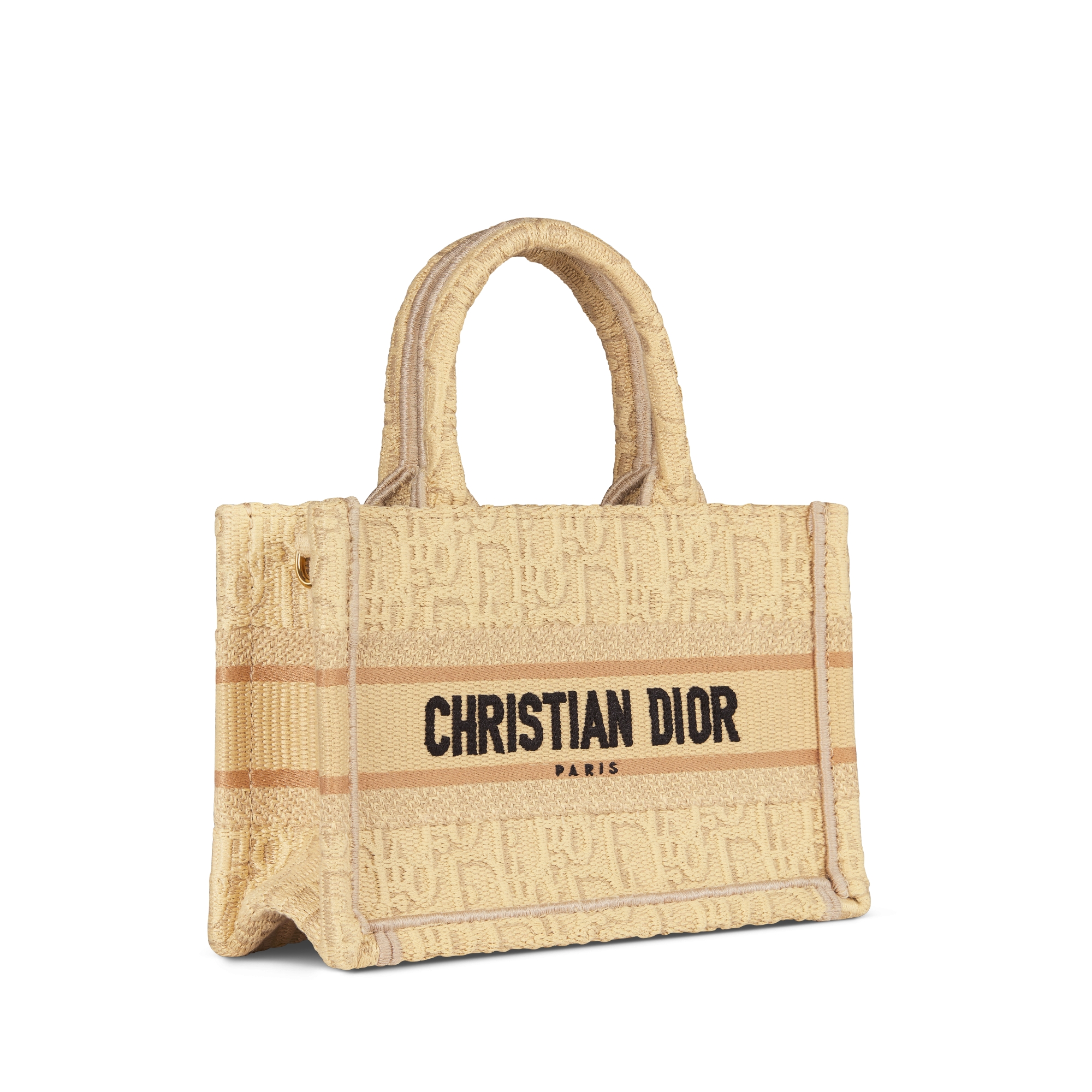 Mini Dior Book Tote Beige Dior Oblique Raffia (21.5 x 13 x 7.5 cm) | DIOR