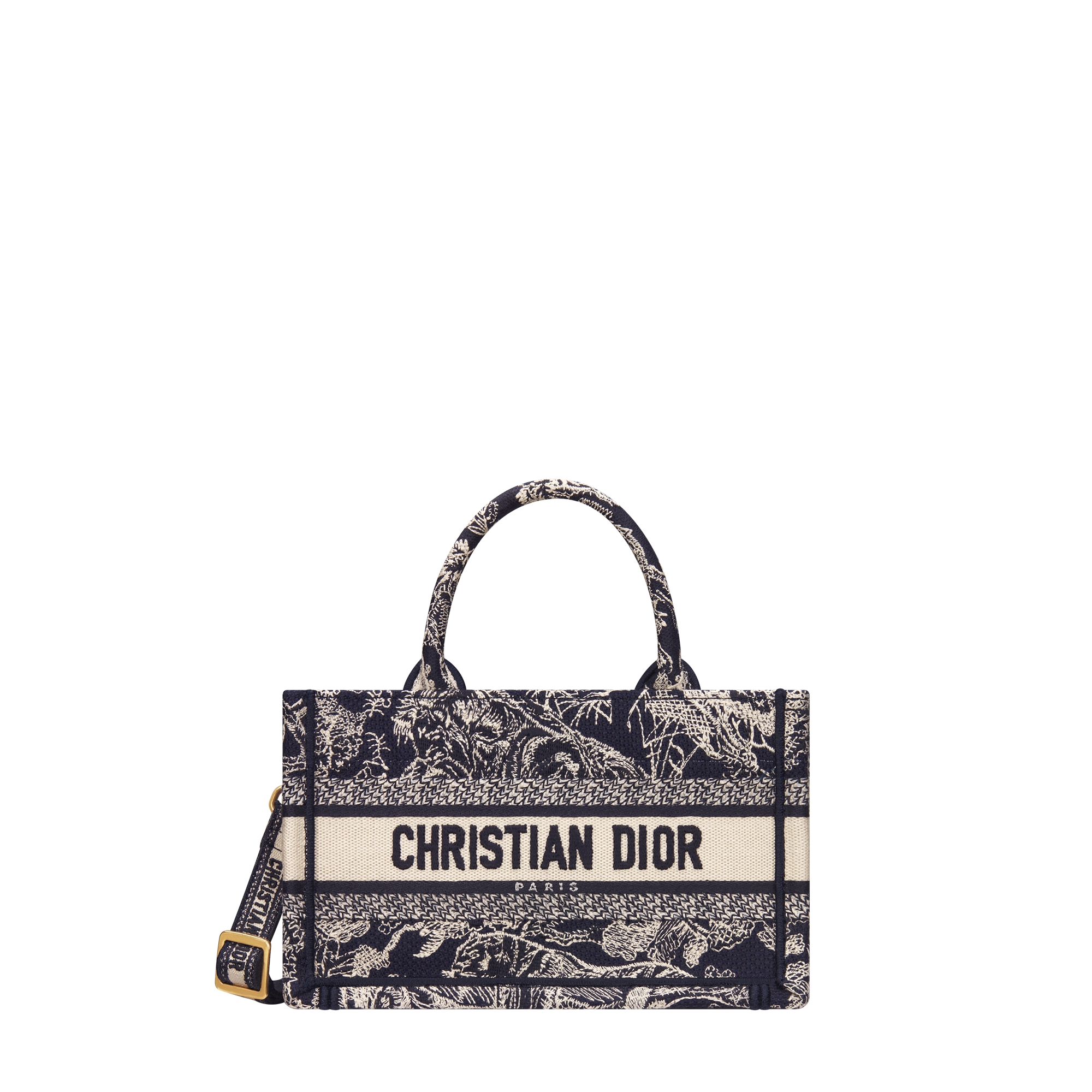 Mini Dior Book Tote Blue Toile de Jouy Reverse Embroidery (21.5 x 13 x 7.5 cm) E01