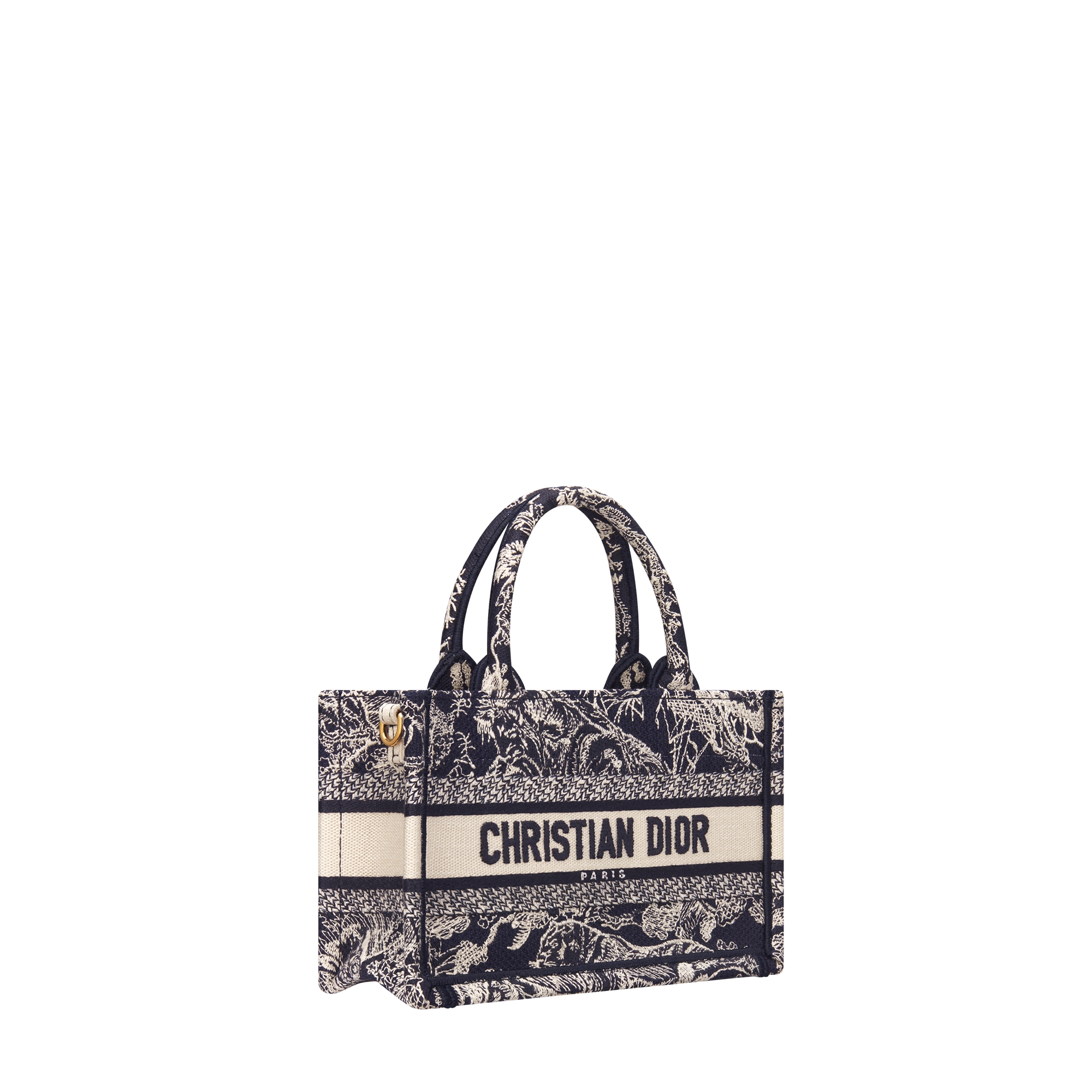 Mini Dior Book Tote Blue Toile de Jouy Reverse Embroidery (21.5 x 13 x 7.5 cm) E03