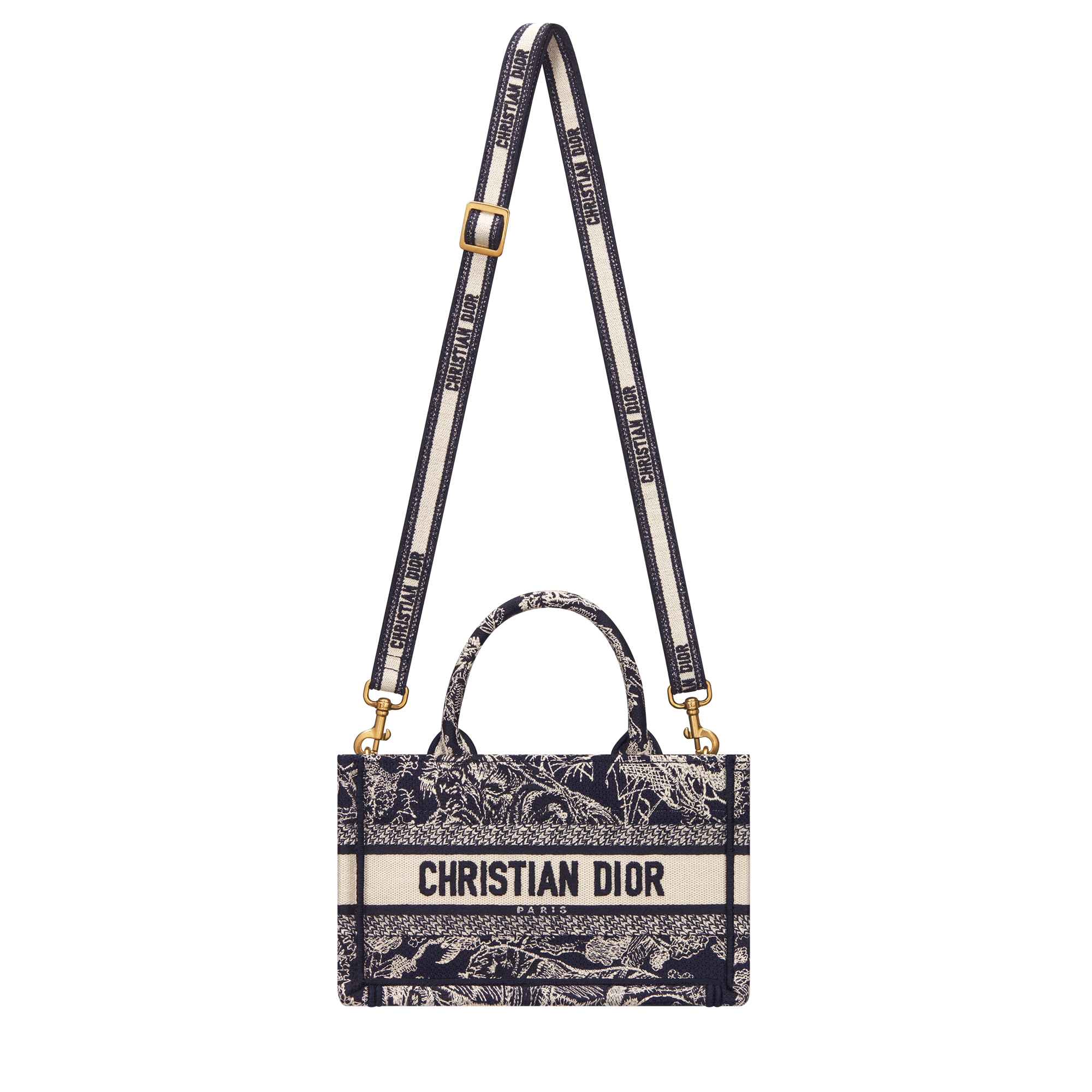 Mini Dior Book Tote Blue Toile de Jouy Reverse Embroidery (21.5 x 13 x 7.5 cm) E07