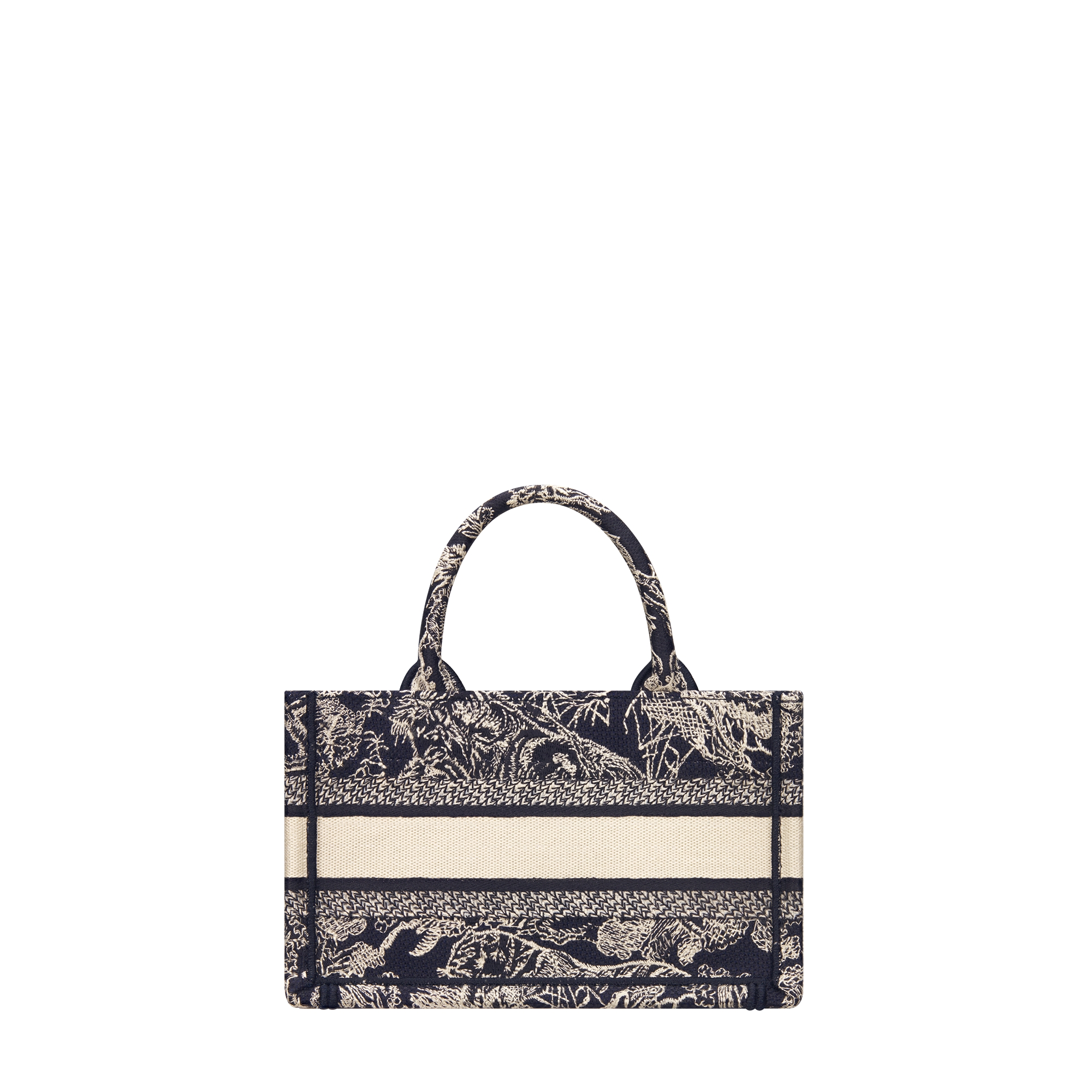 Mini Dior Book Tote Blue Toile de Jouy Reverse Embroidery (21.5 x 13 x 7.5 cm) E08