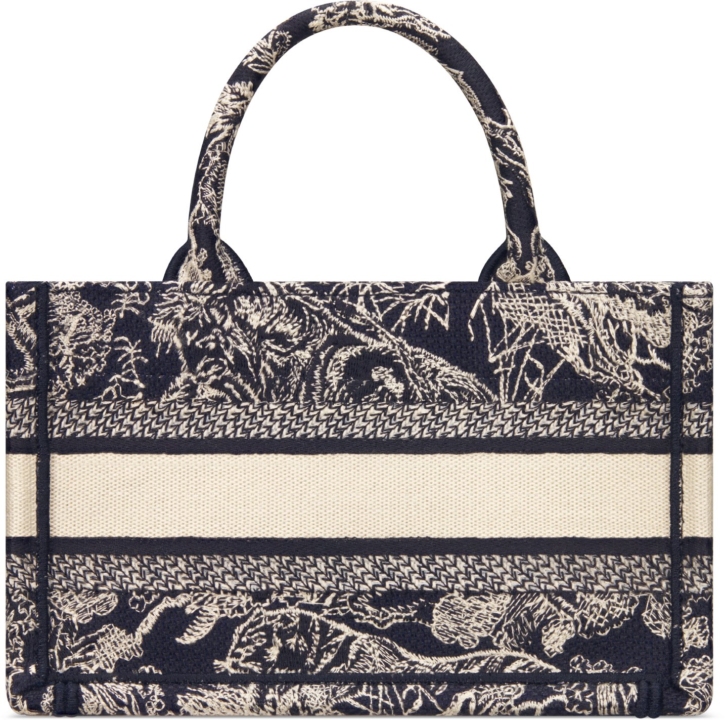 DIOR Mini Dior Book Tote Blue Toile De Jouy Reverse Embroidery 21.5 X 13 X 7.5 Cm Women