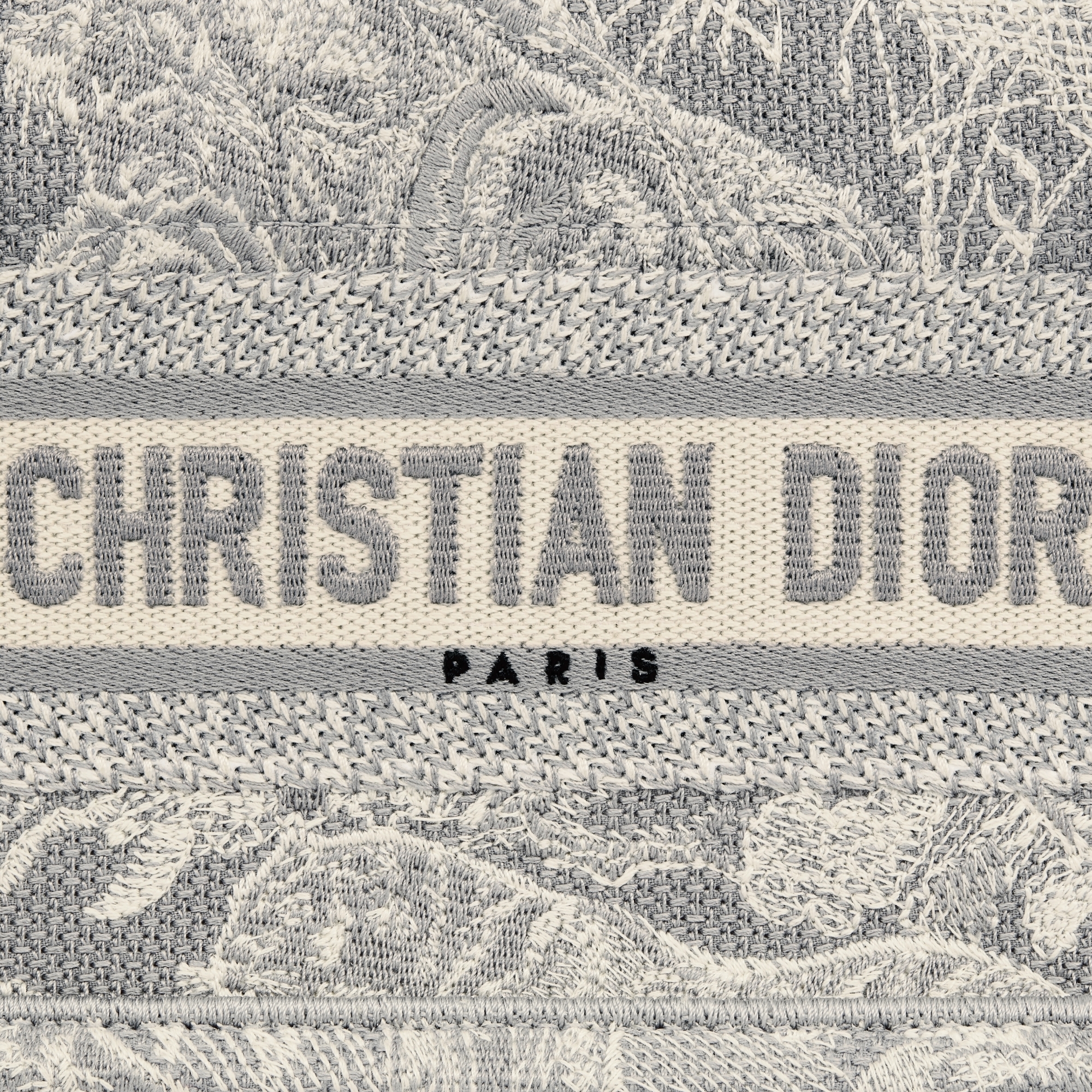 Mini Dior Book Tote Gray Toile de Jouy Reverse Embroidery (21.5 x 13 x 7.5 cm) E09