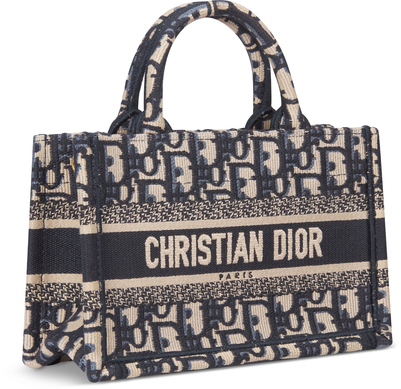 DIOR | Dior Book Tote バッグ ミニ ディオール オブリーク エンブロイダリー (21.5 x 13 x 7.5 cm)