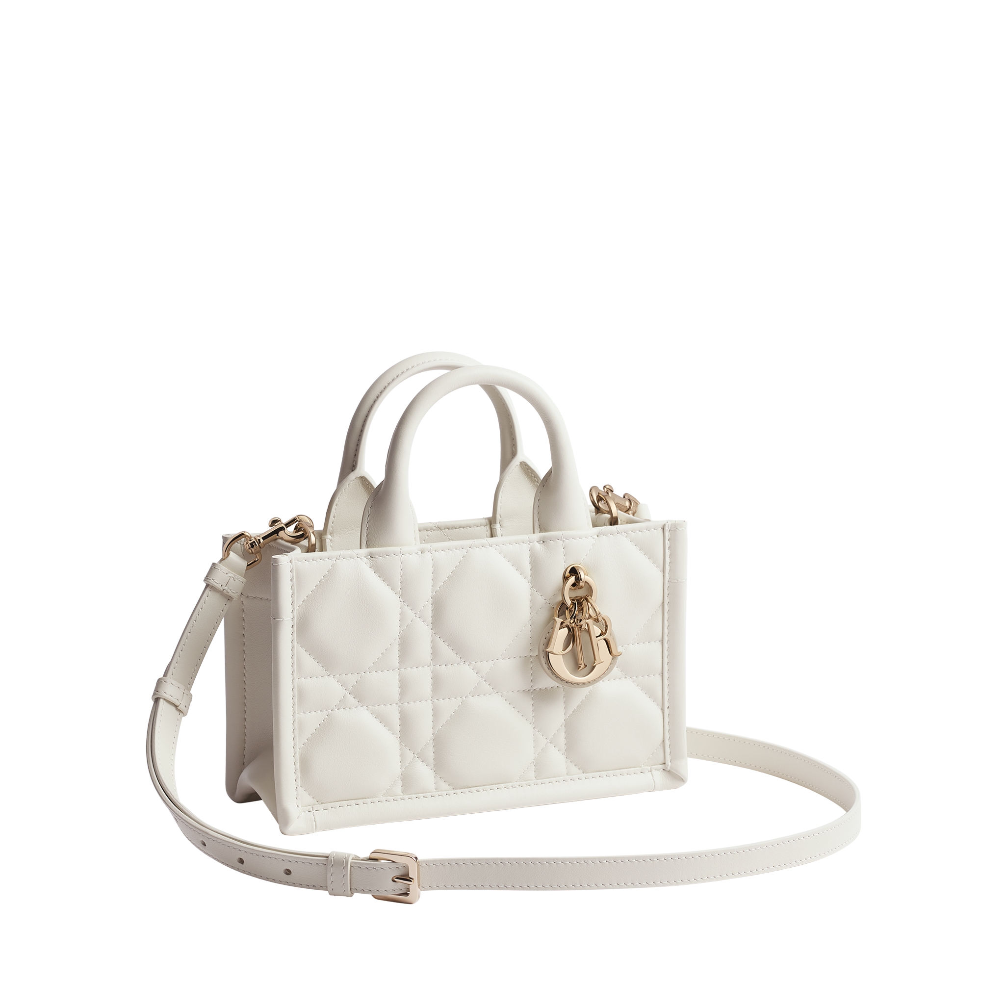 Mini Dior Book Tote Latte Macrocannage Calfskin (21.5 x 13 x 7.5 cm) E03