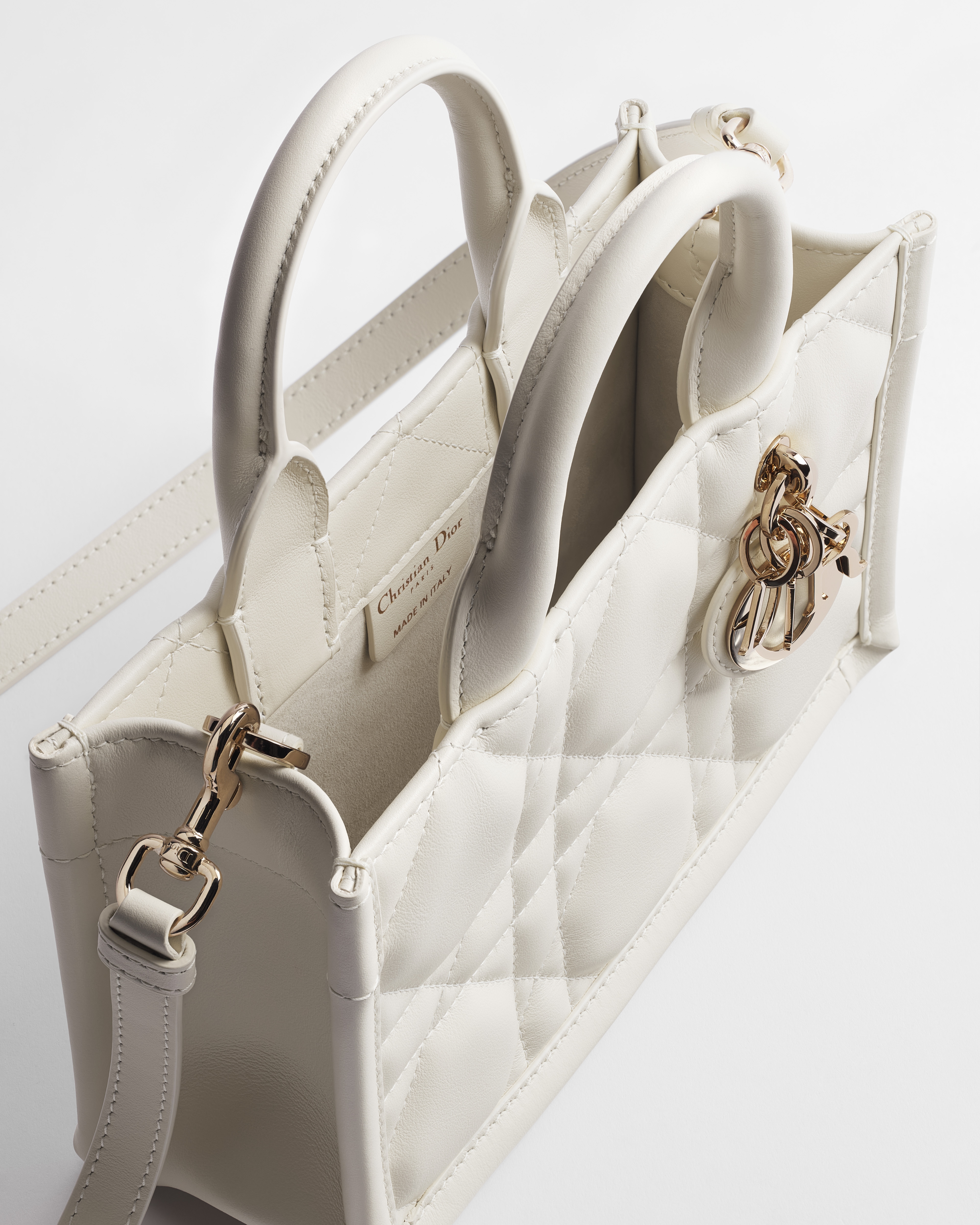 Mini Dior Book Tote Latte Macrocannage Calfskin (21.5 x 13 x 7.5 cm) E06