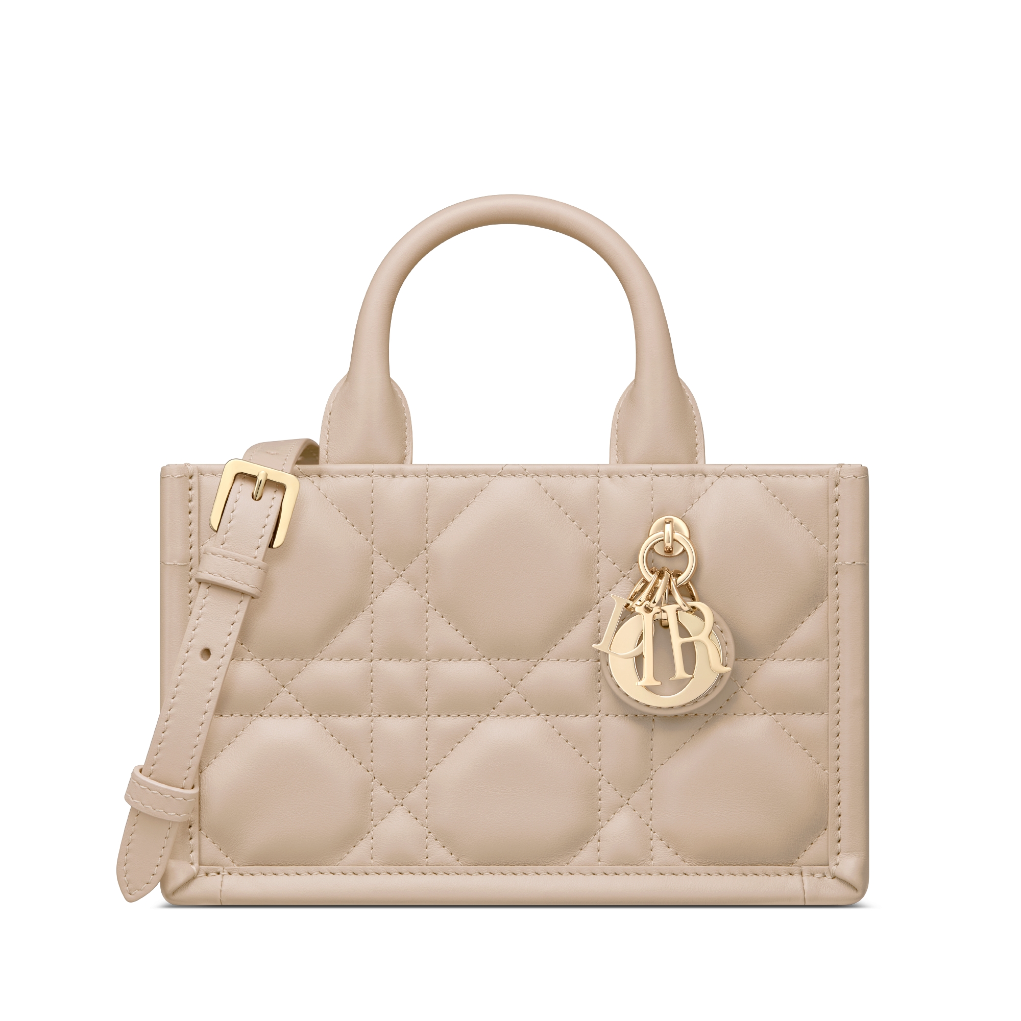 Sac Dior Book Tote Mini Cuir de veau Macrocannage beige poudre (21,5 x 13 x 7,5 cm) E01