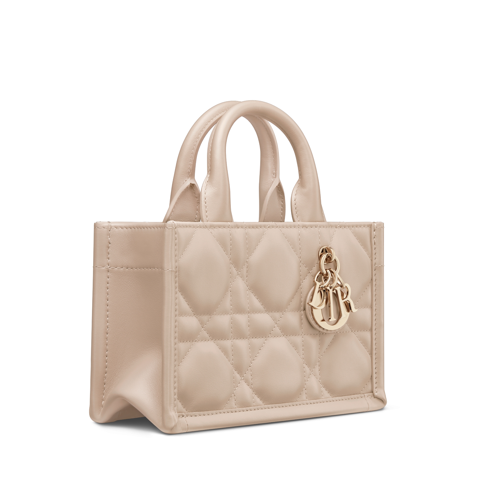 Mini Dior Book Tote Powder Beige Macrocannage Calfskin (21.5 x 13 x 7.5 cm) E03
